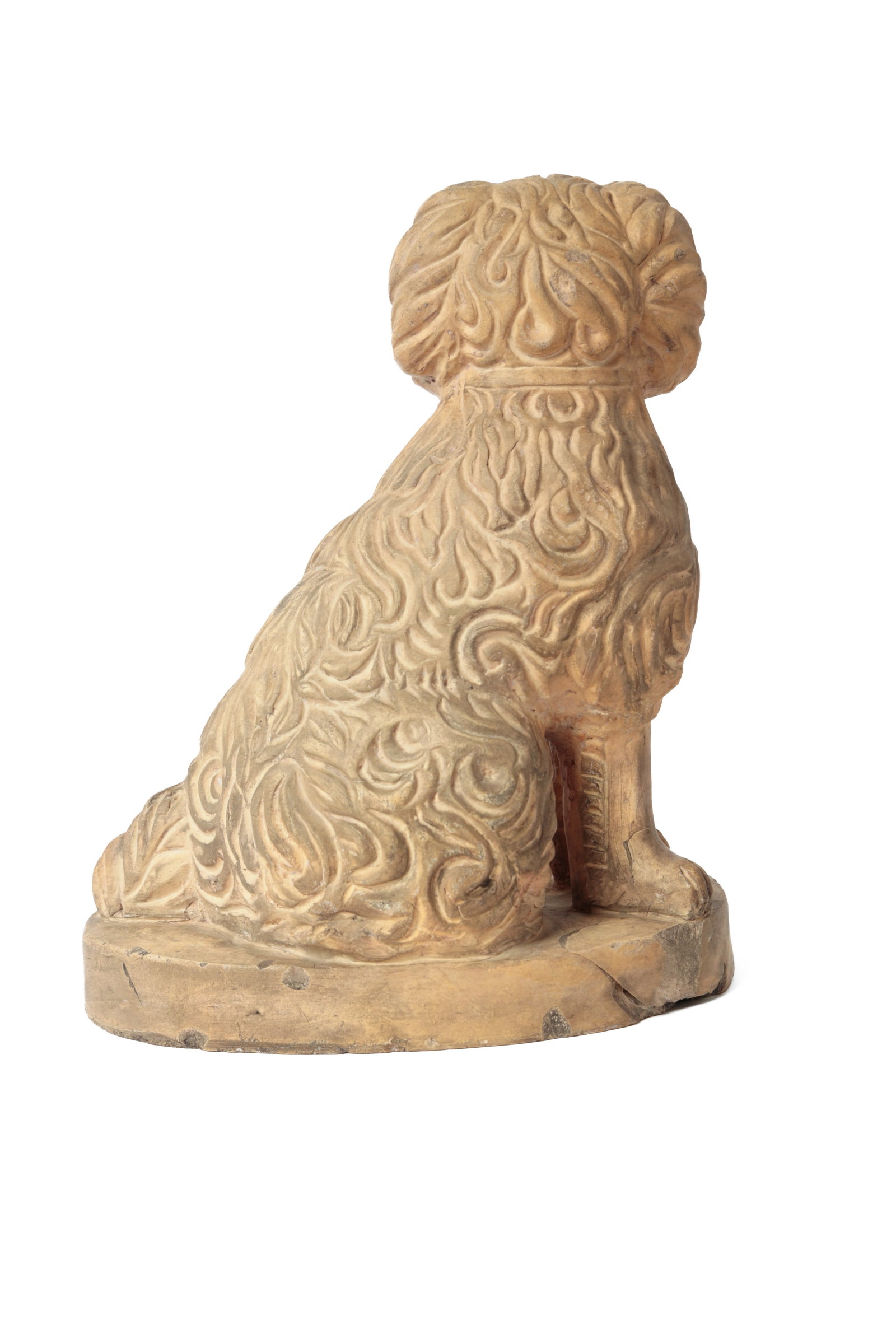 OHIO BUFF CLAY SEATED SPANIEL. - 4