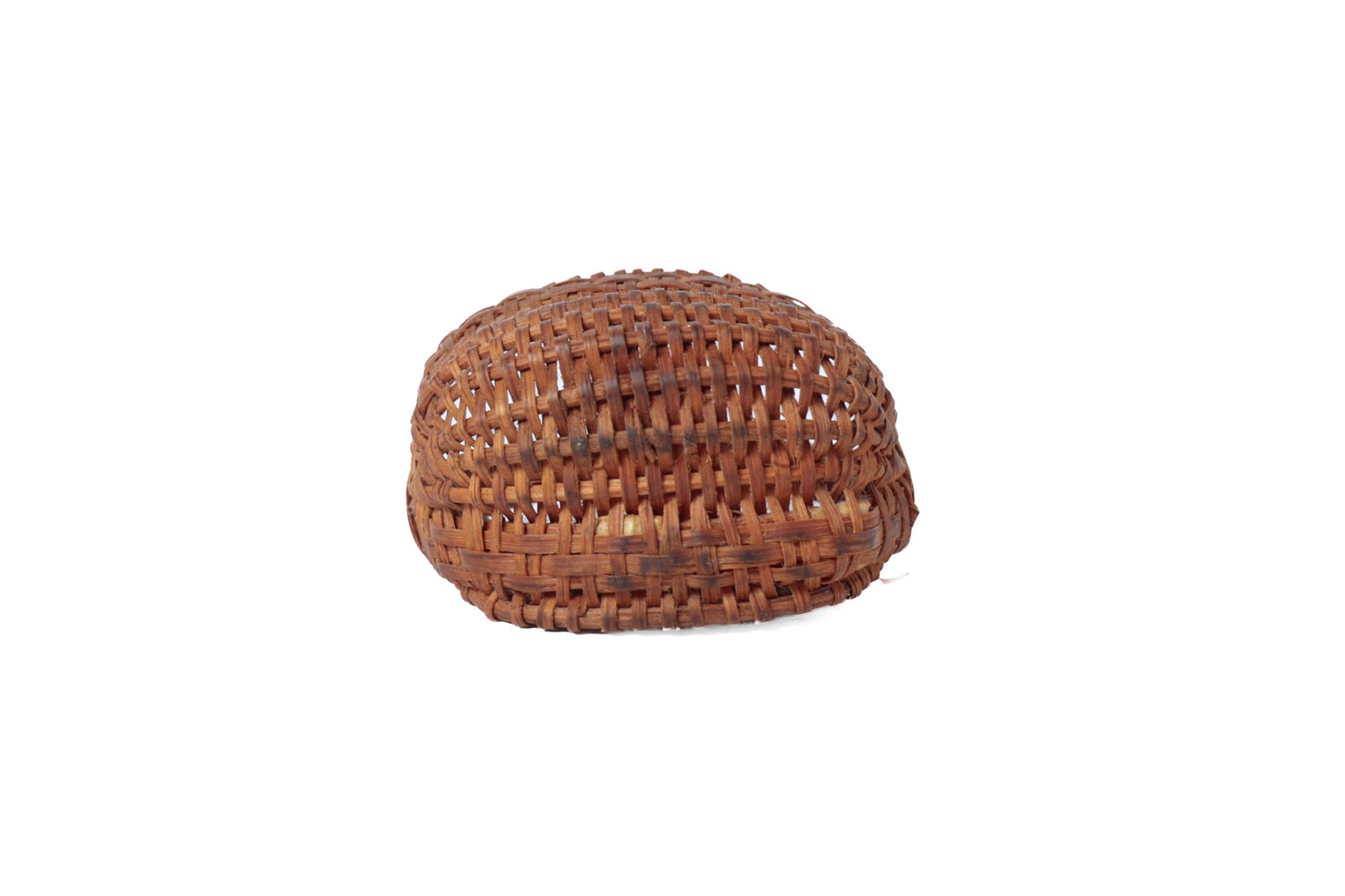 TWO WOVEN SPLINT HALF-BASKETS. - 12