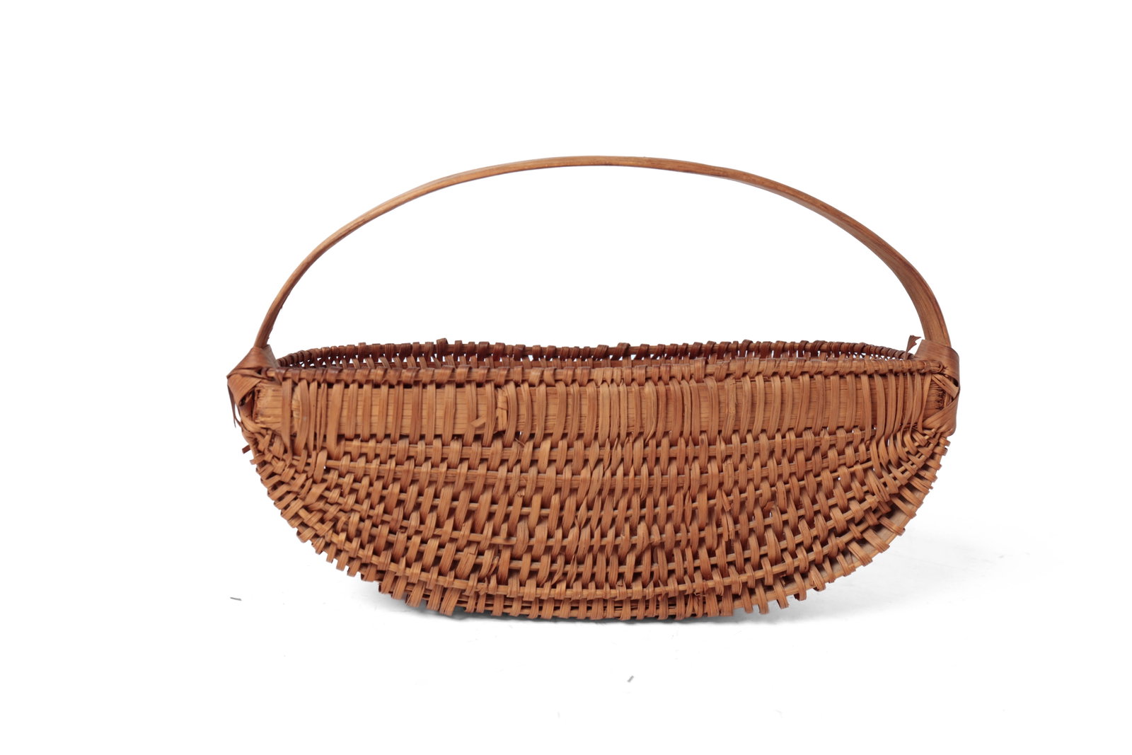 TWO WOVEN SPLINT HALF-BASKETS. - 5