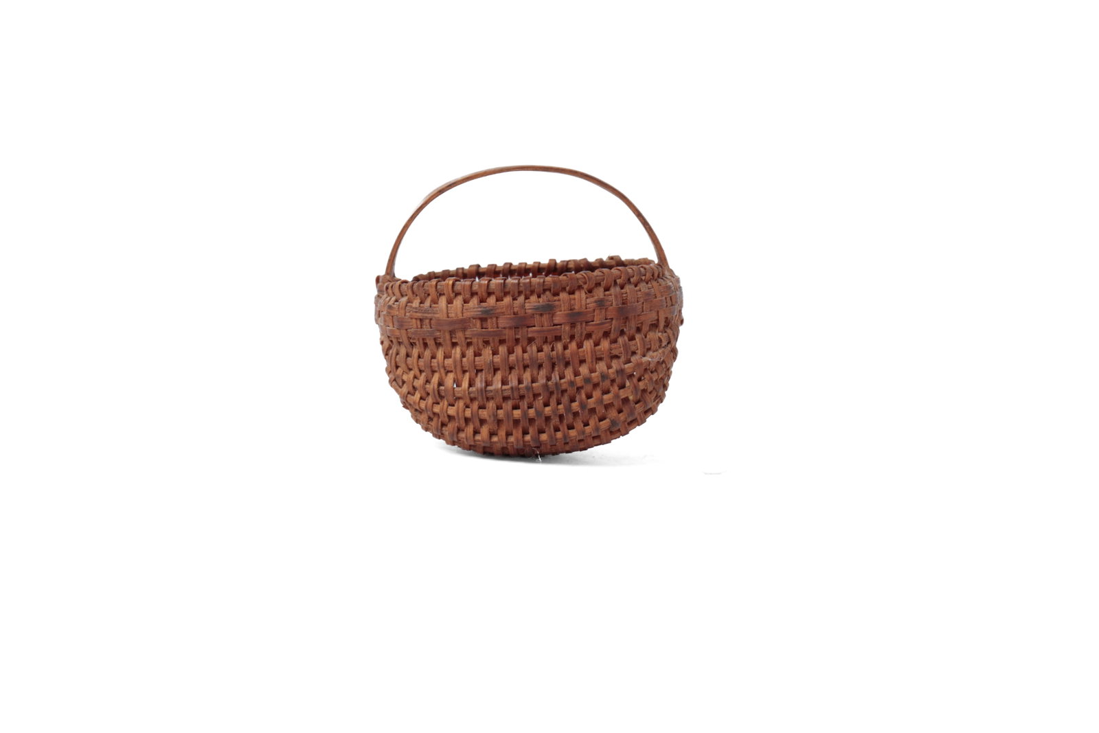 TWO WOVEN SPLINT HALF-BASKETS. - 9