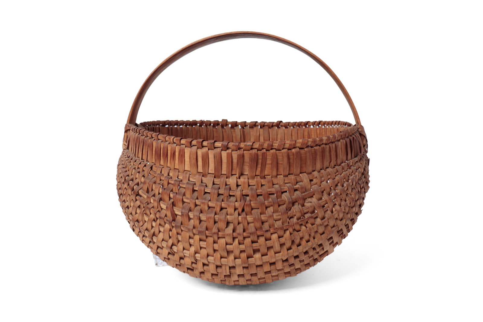 TWO WOVEN SPLINT BUTTOCKS BASKETS. - 5