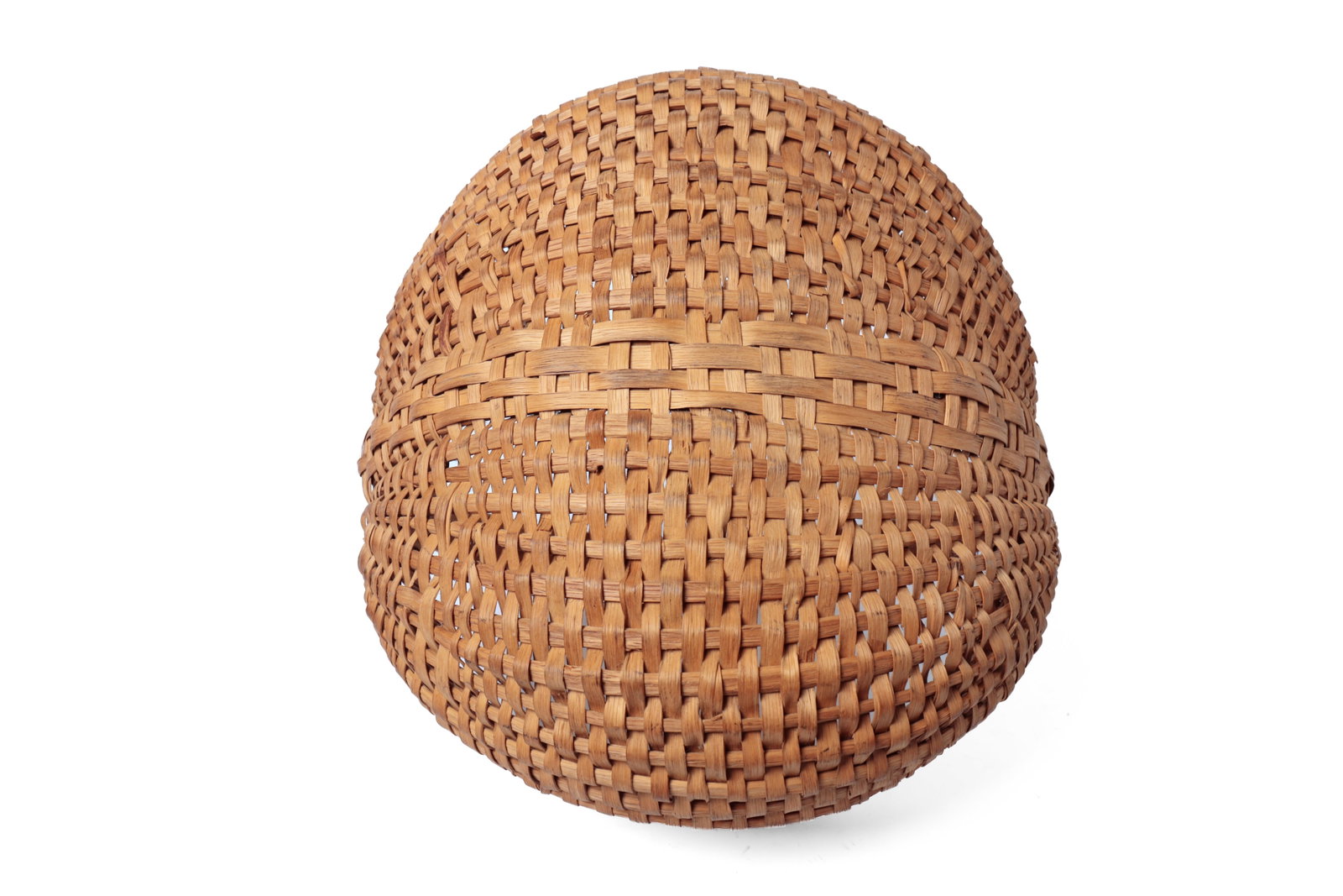 TWO WOVEN SPLINT BUTTOCKS BASKETS. - 8