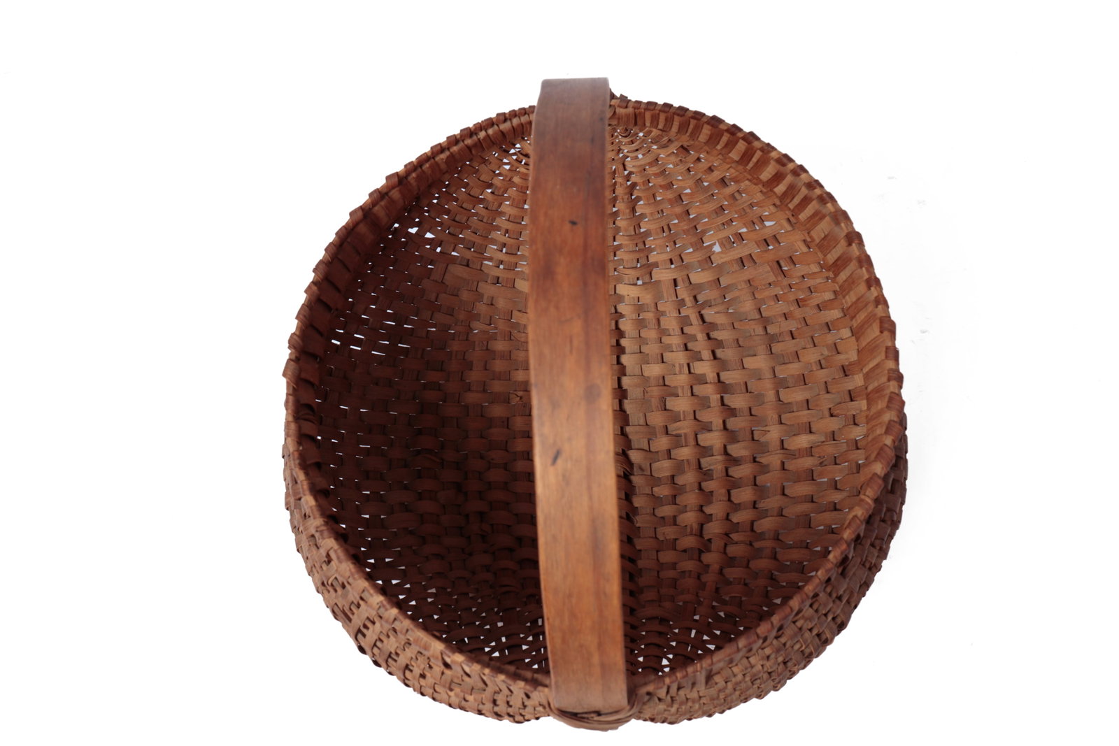TWO WOVEN SPLINT BUTTOCKS BASKETS. - 9