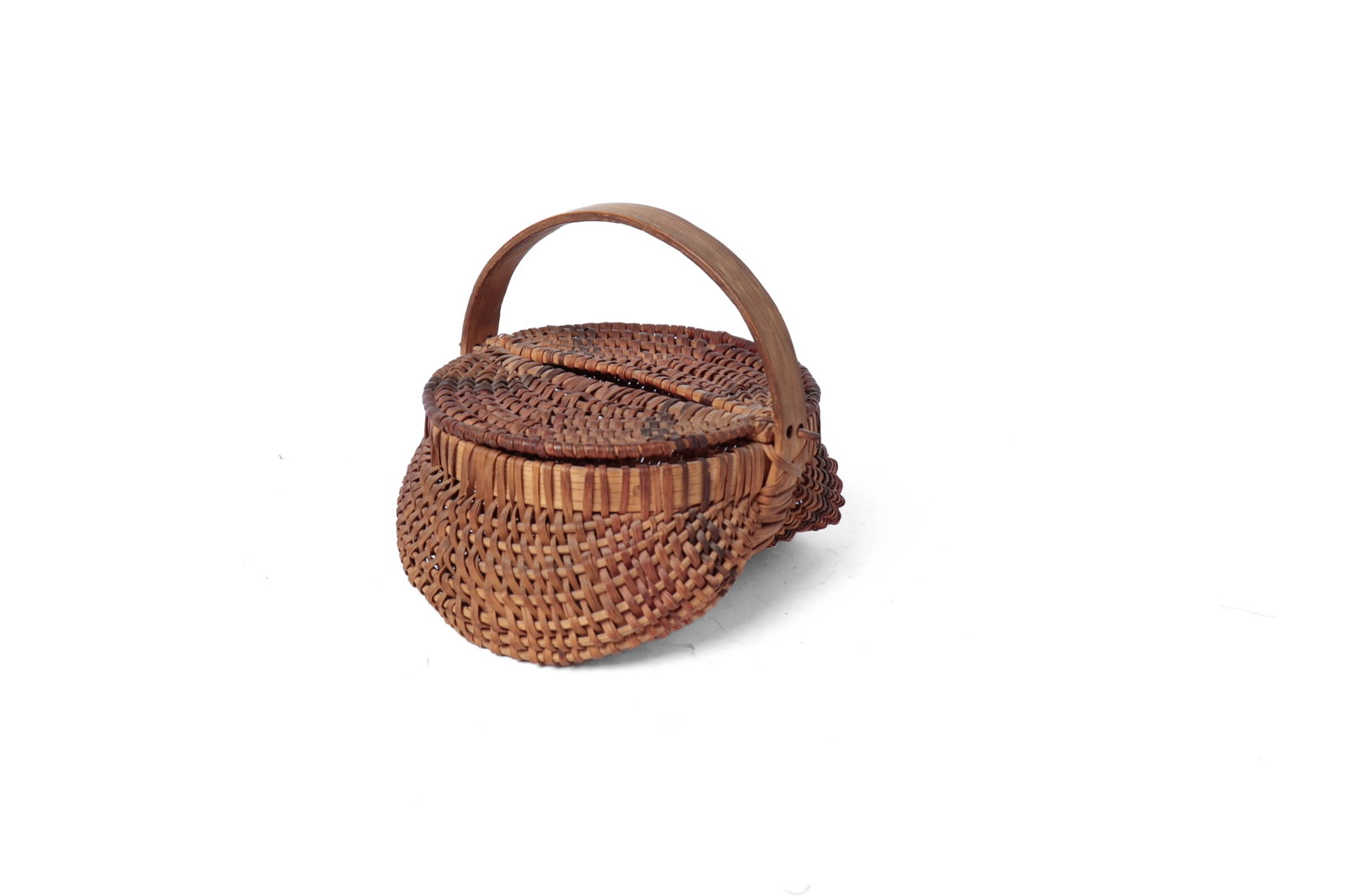 TWO LIDDED BASKETS. - 10