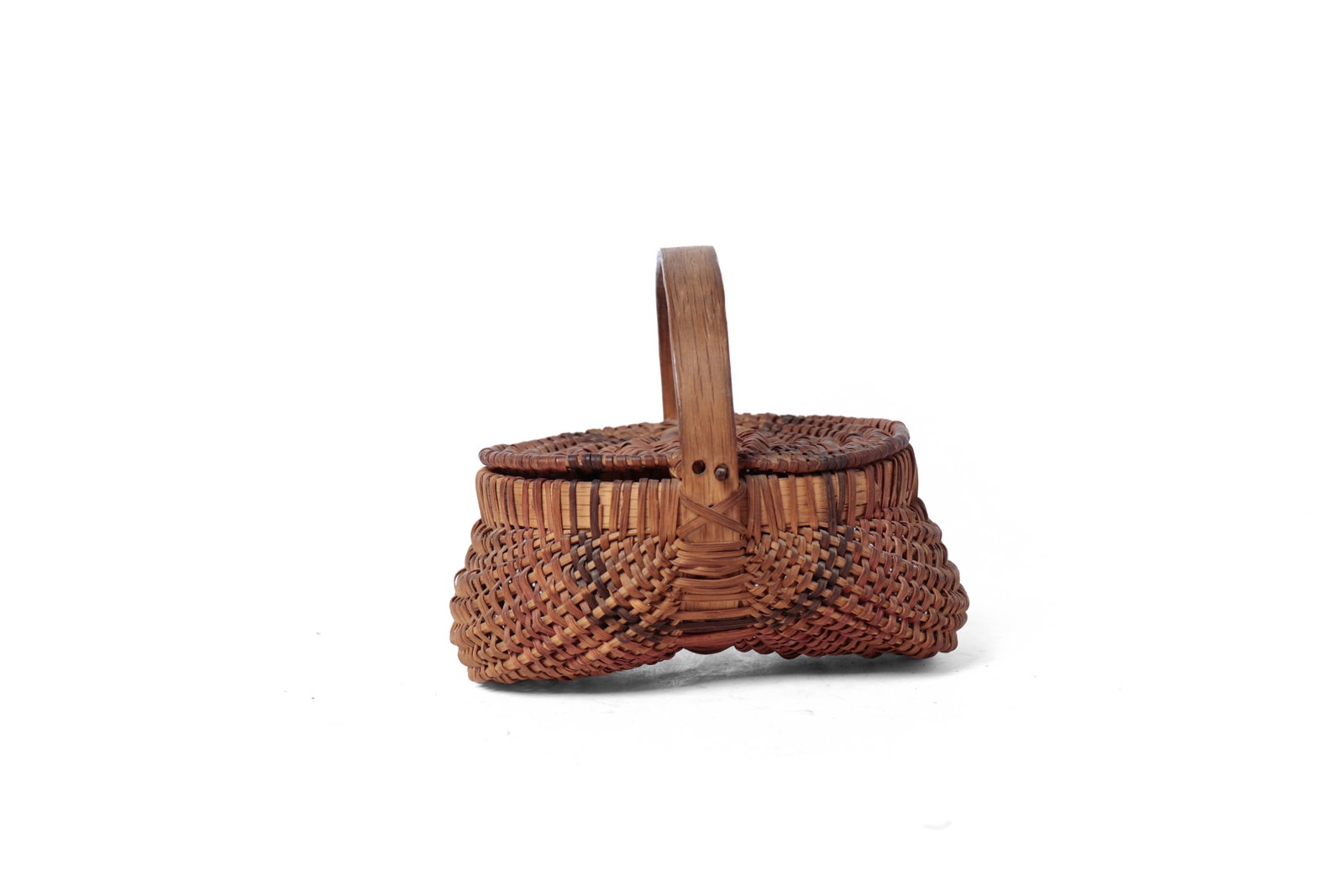 TWO LIDDED BASKETS. - 11