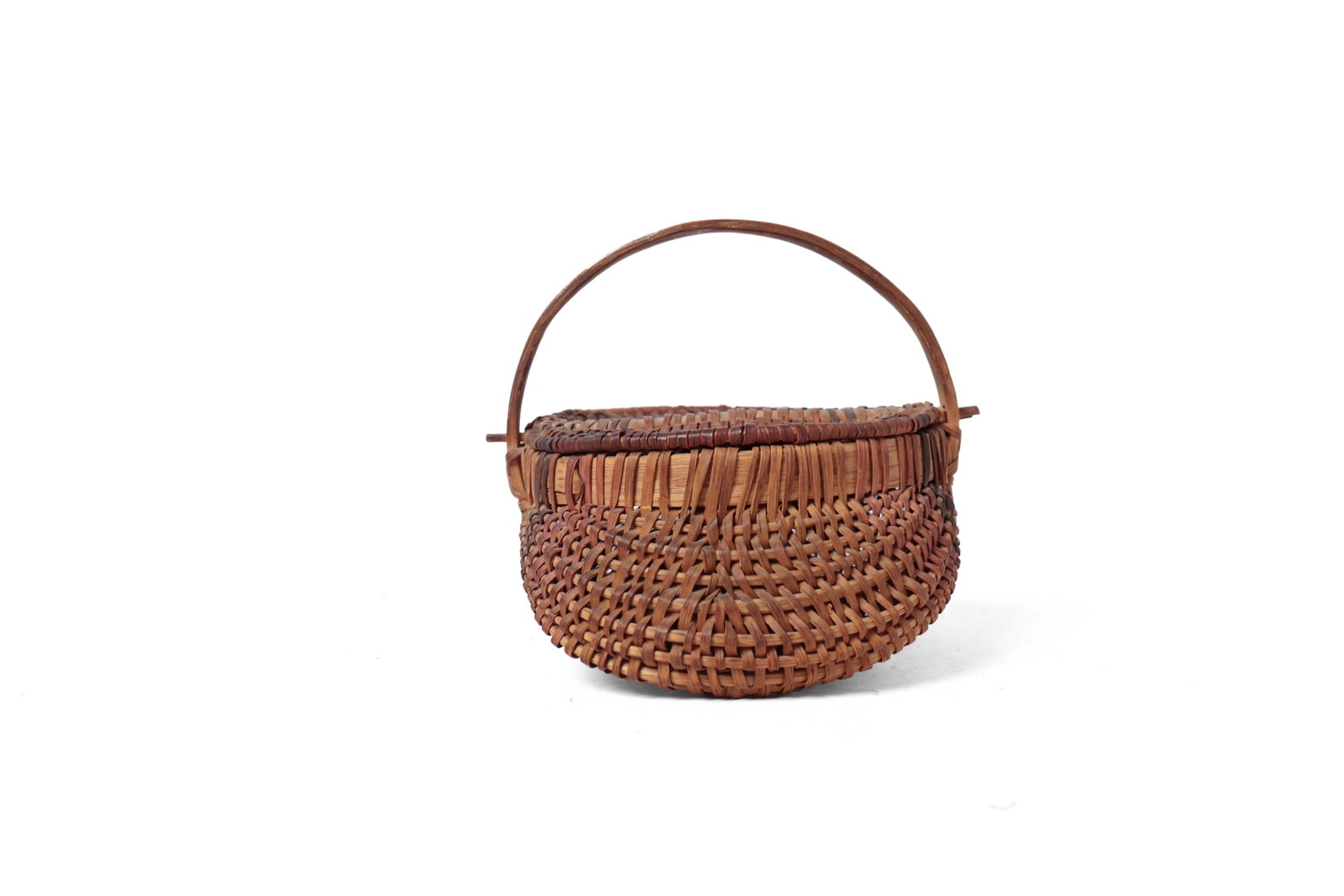 TWO LIDDED BASKETS. - 12