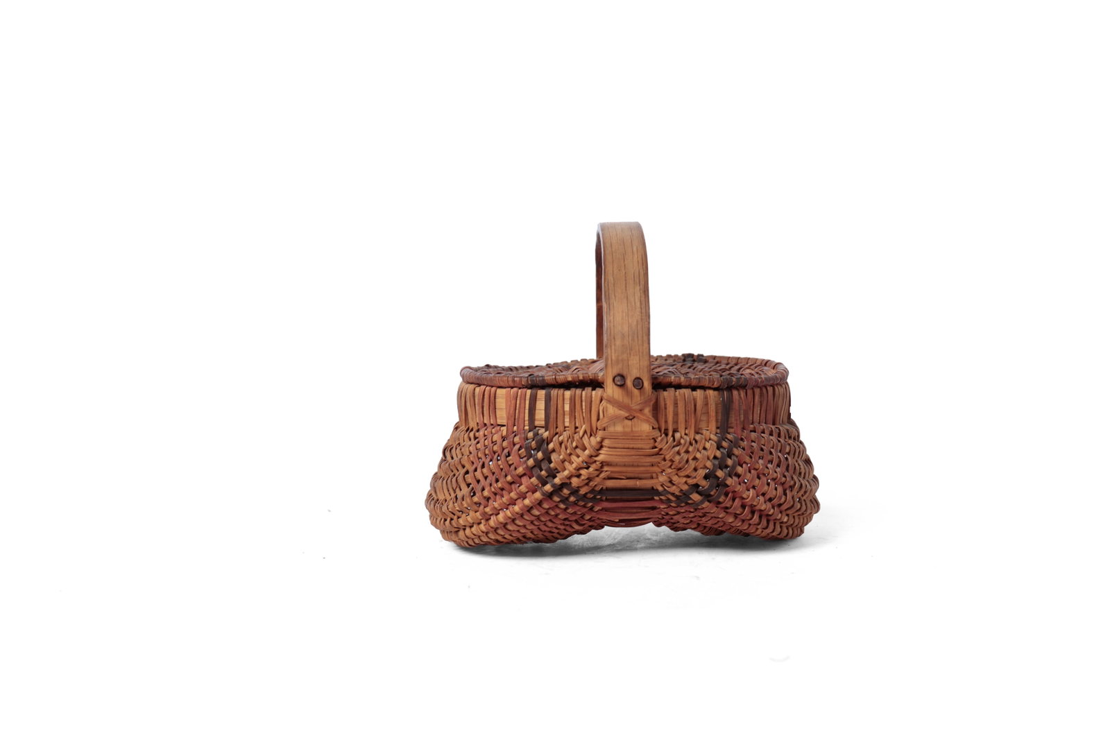 TWO LIDDED BASKETS. - 13