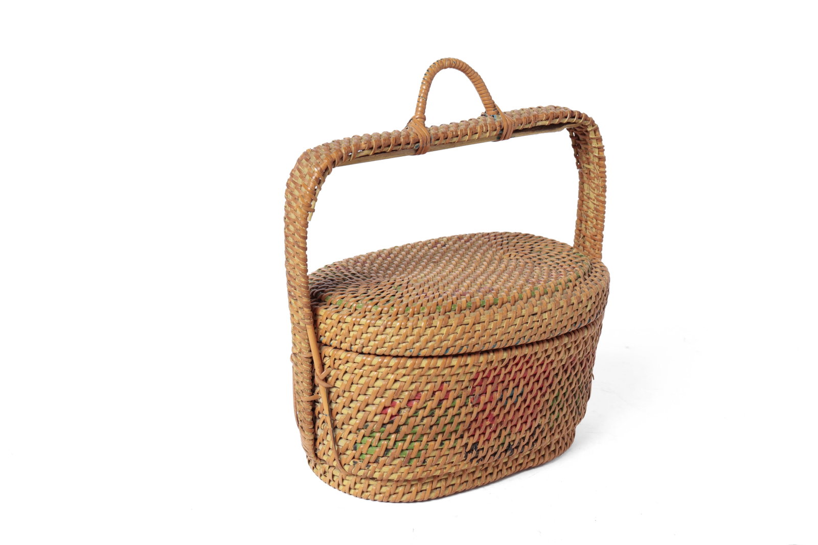 TWO LIDDED BASKETS. - 2