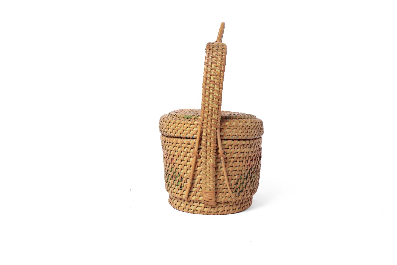 TWO LIDDED BASKETS. - 4