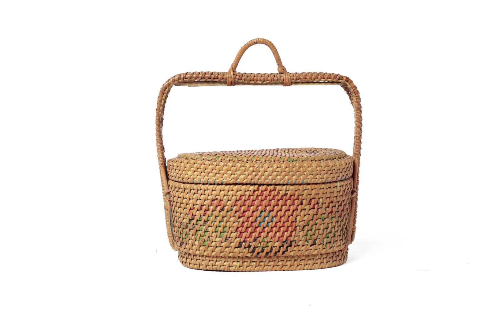 TWO LIDDED BASKETS. - 5