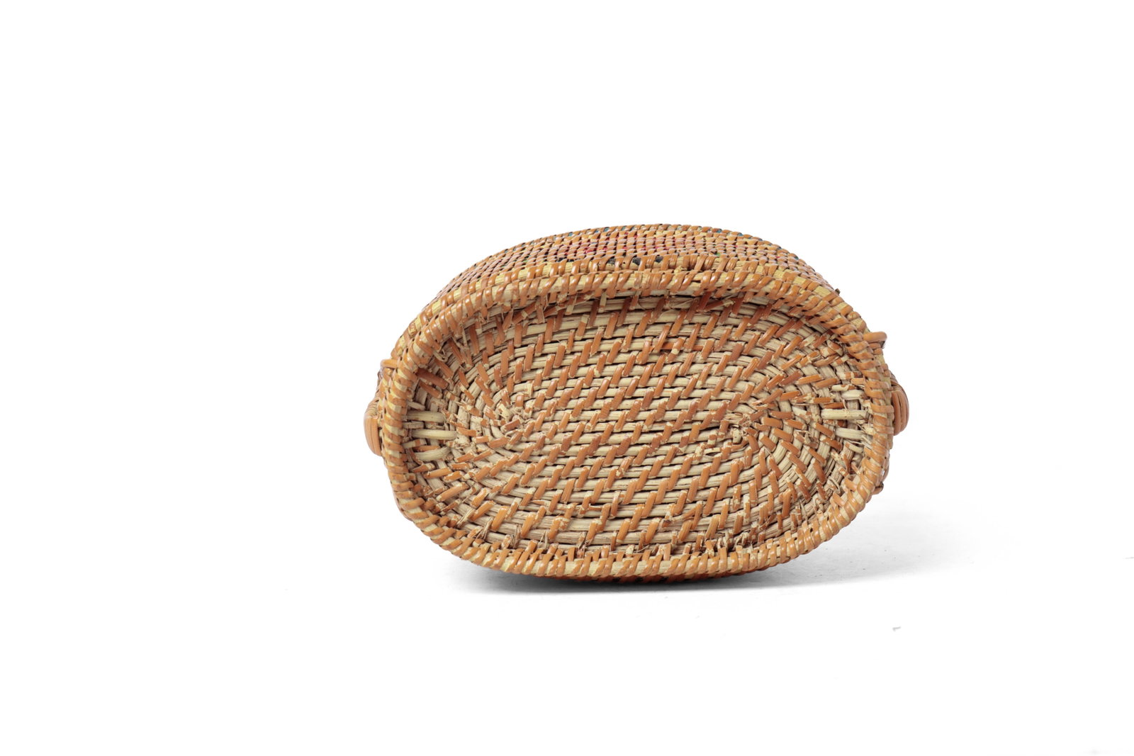 TWO LIDDED BASKETS. - 8