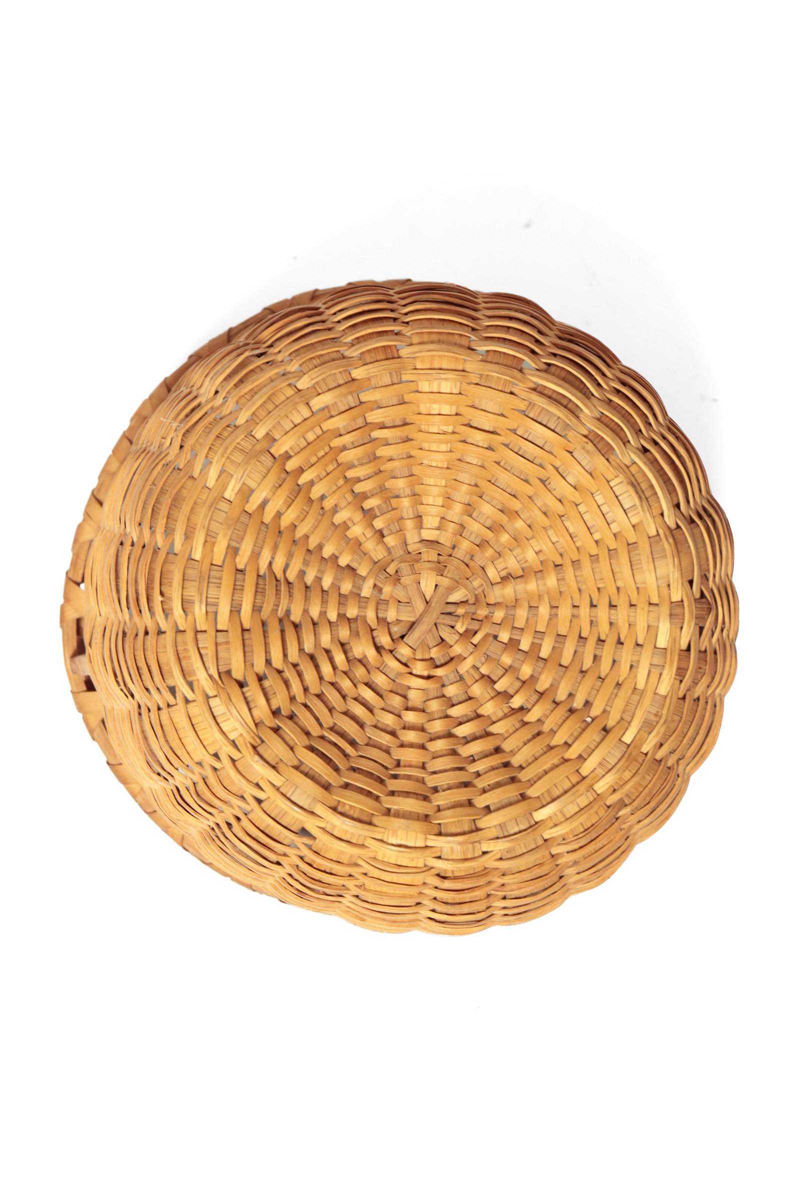 THREE WOVEN SPLIT BASKETS WITH SWING HANDLES. - 6