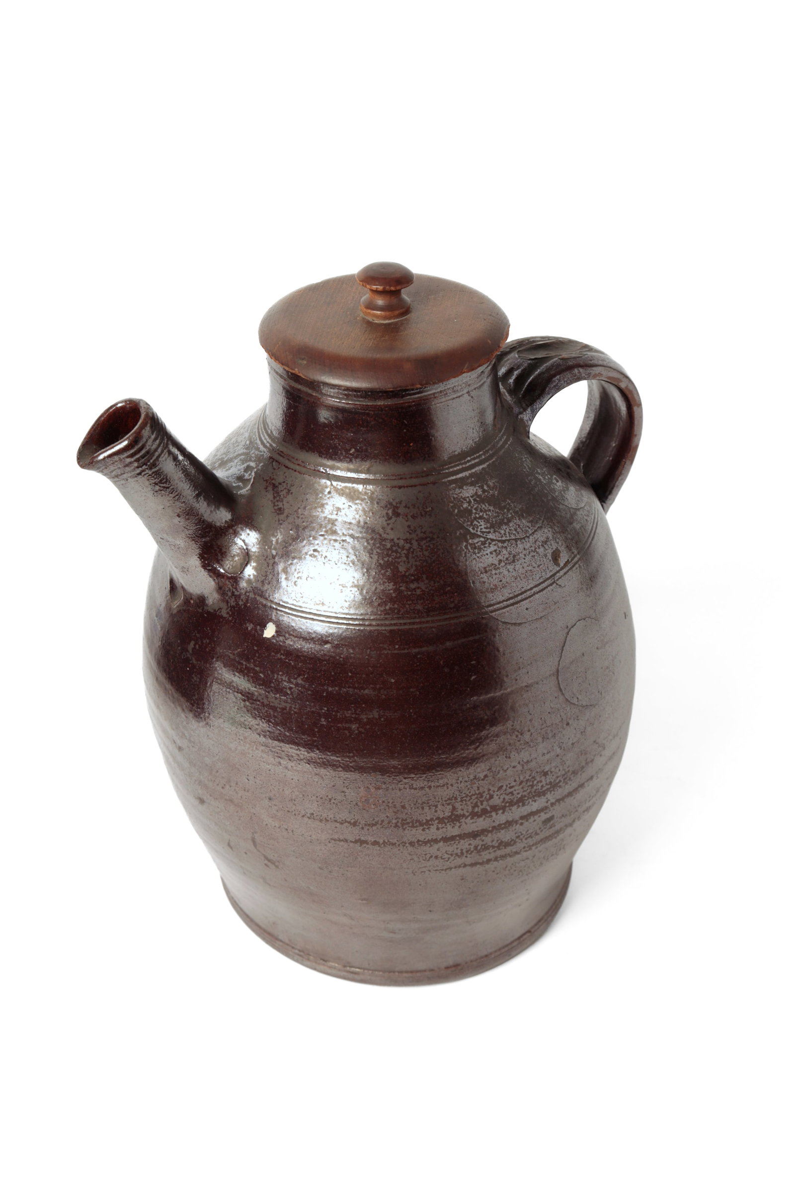 UNUSUAL ZOAR, OHIO REDWARE PITCHER. (1 of 10)