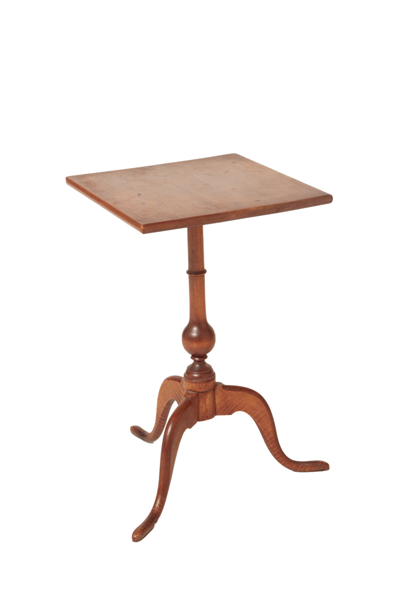 TIGER MAPLE CANDLESTAND. (1 of 8)
