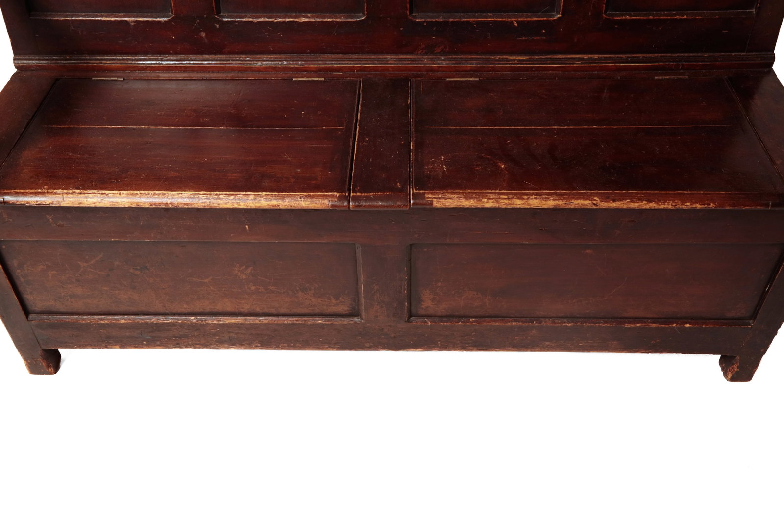HIGH-BACK FIRESIDE BENCH. - 11