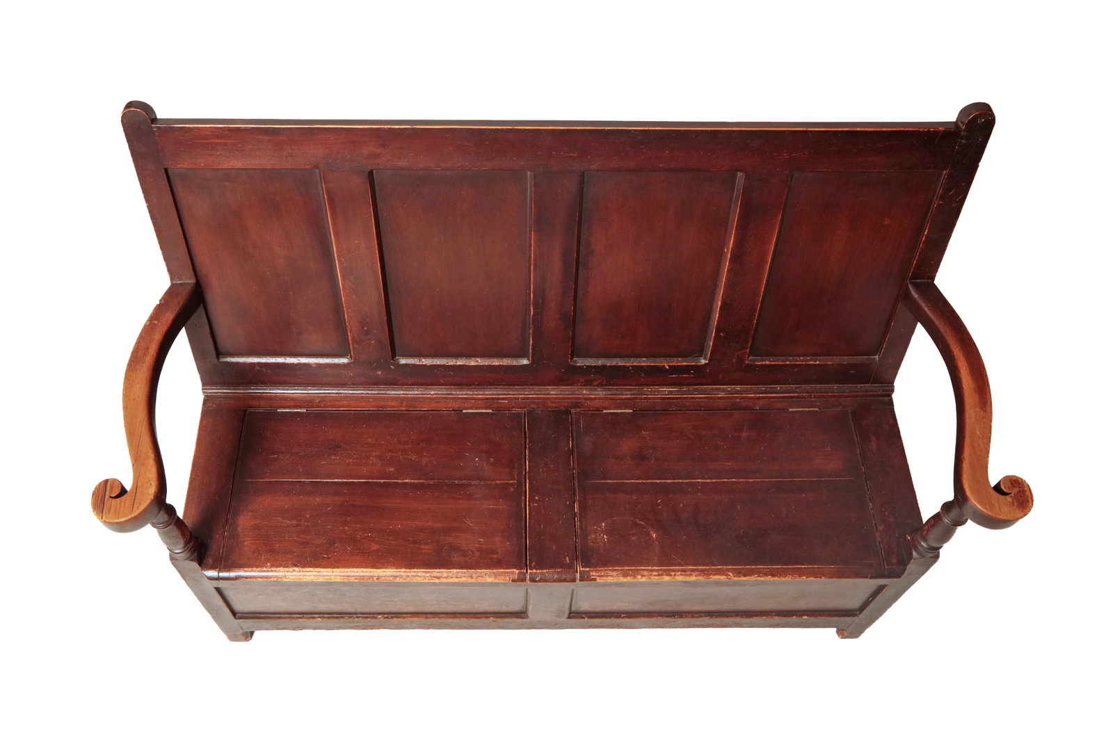 HIGH-BACK FIRESIDE BENCH. - 6