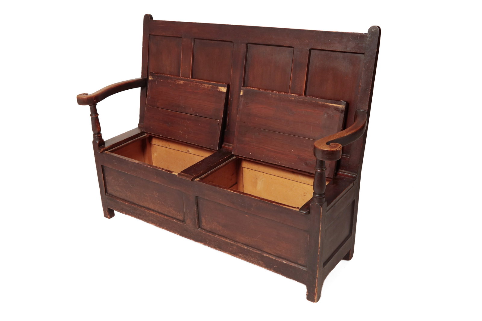 HIGH-BACK FIRESIDE BENCH. - 7