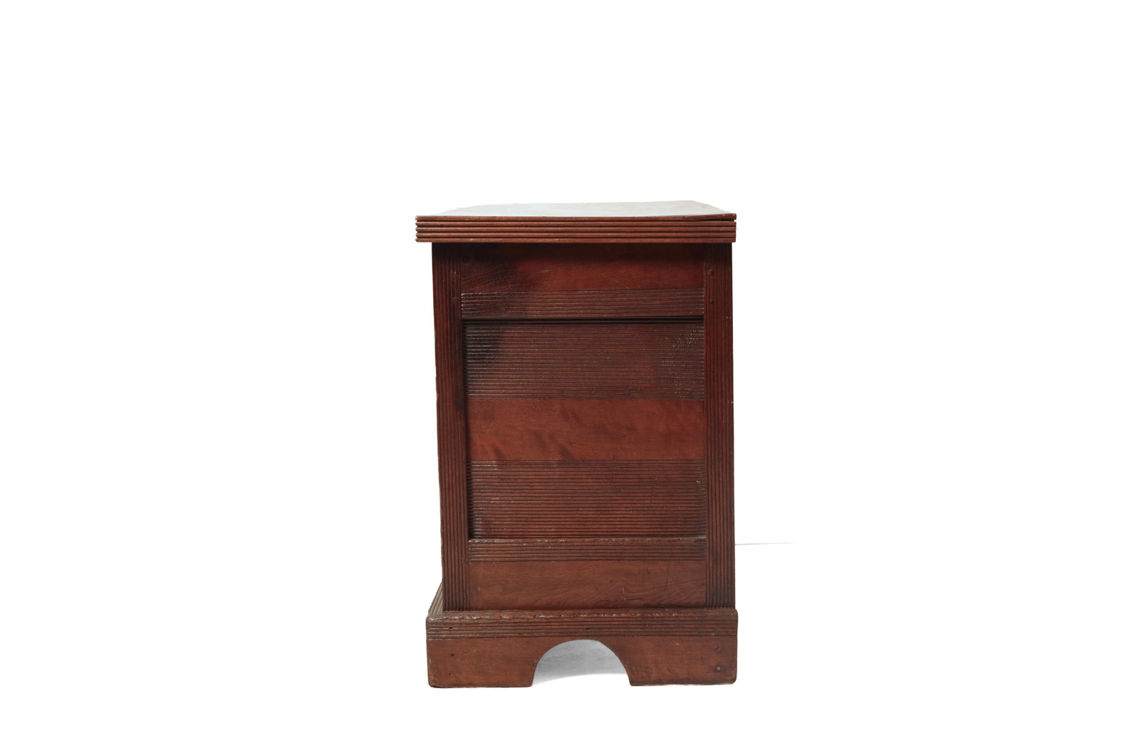 UNUSUAL WALNUT BLANKET CHEST. - 3