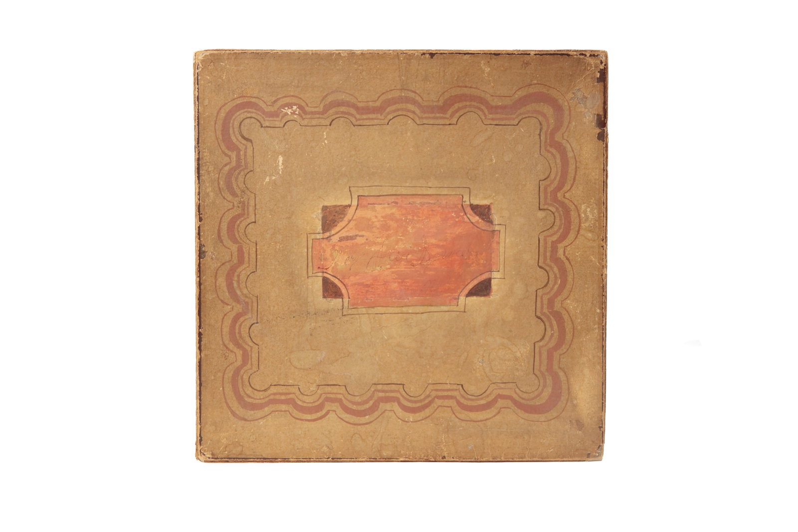 PAINTED LIDDED PAPER BOX. - 5