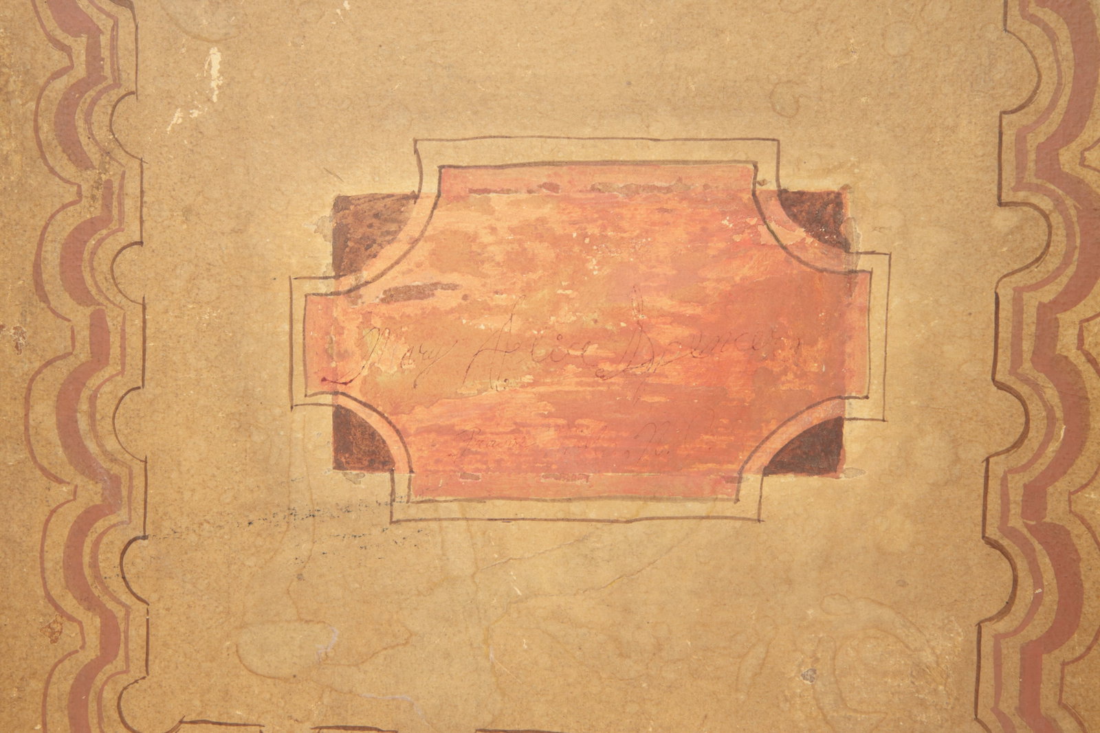 PAINTED LIDDED PAPER BOX. - 8