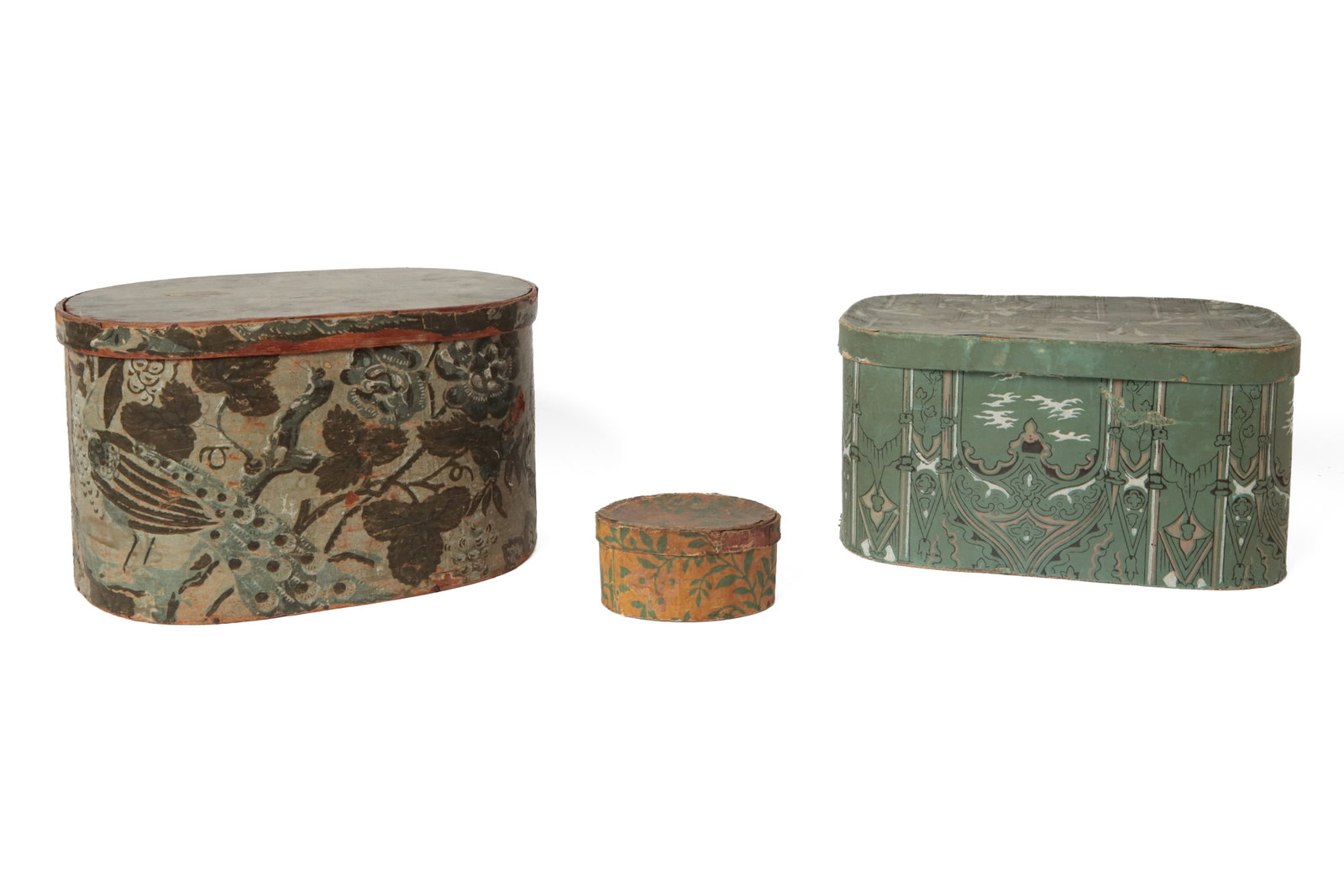 THREE WALLPAPER BAND BOXES. (1 of 20)