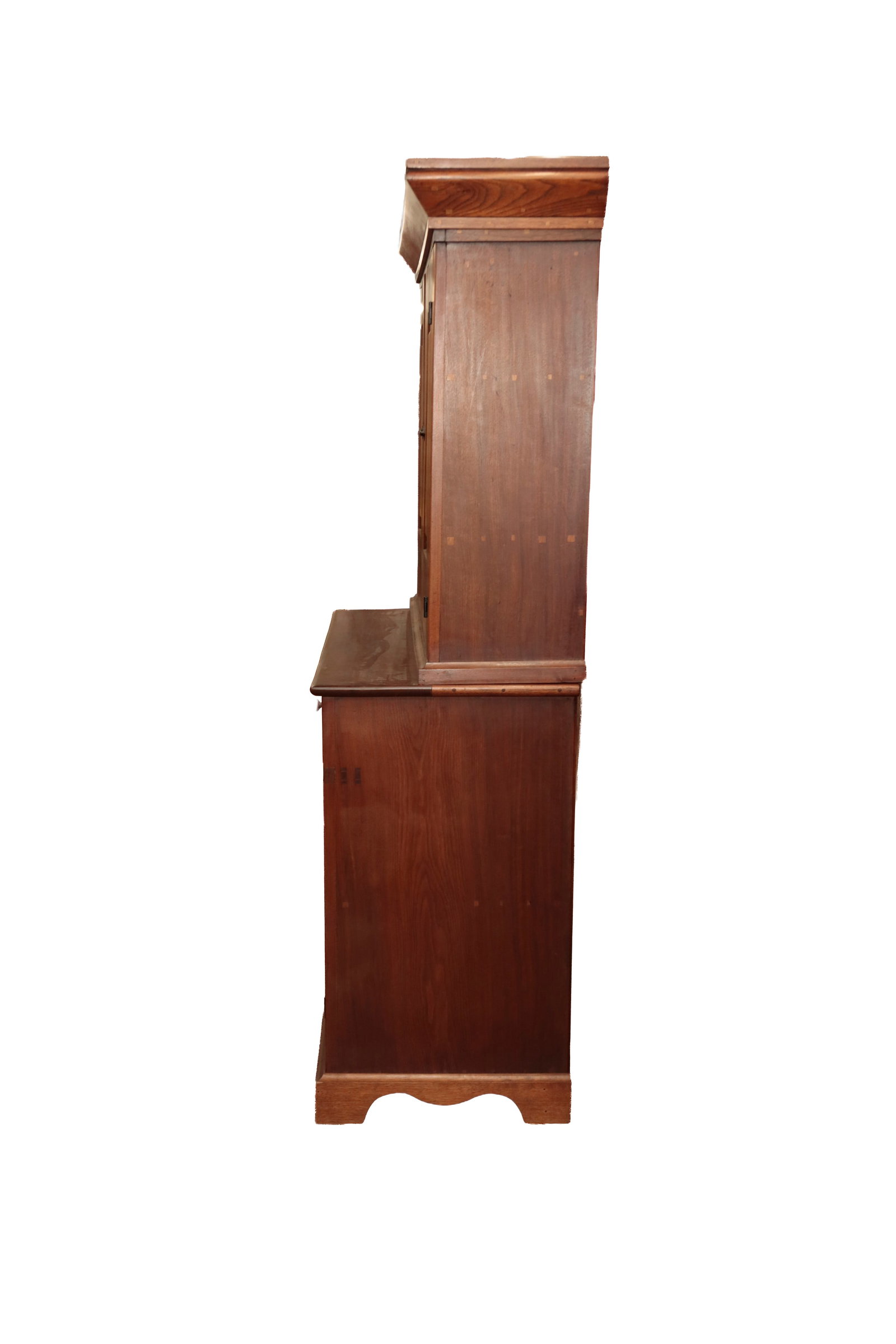 WALNUT STEPBACK CUPBOARD. - 2