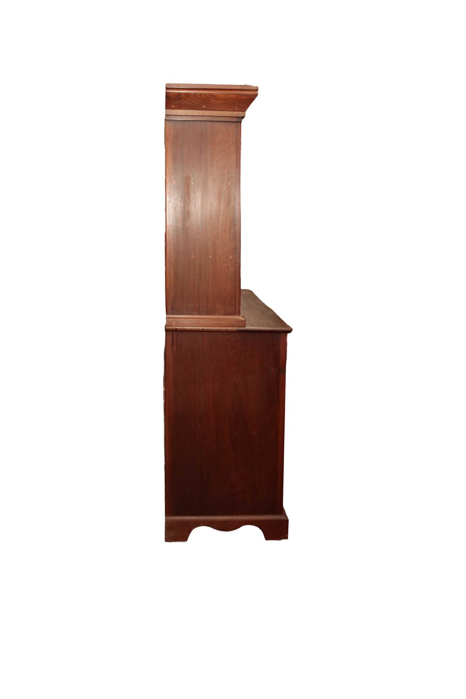 WALNUT STEPBACK CUPBOARD. - 4