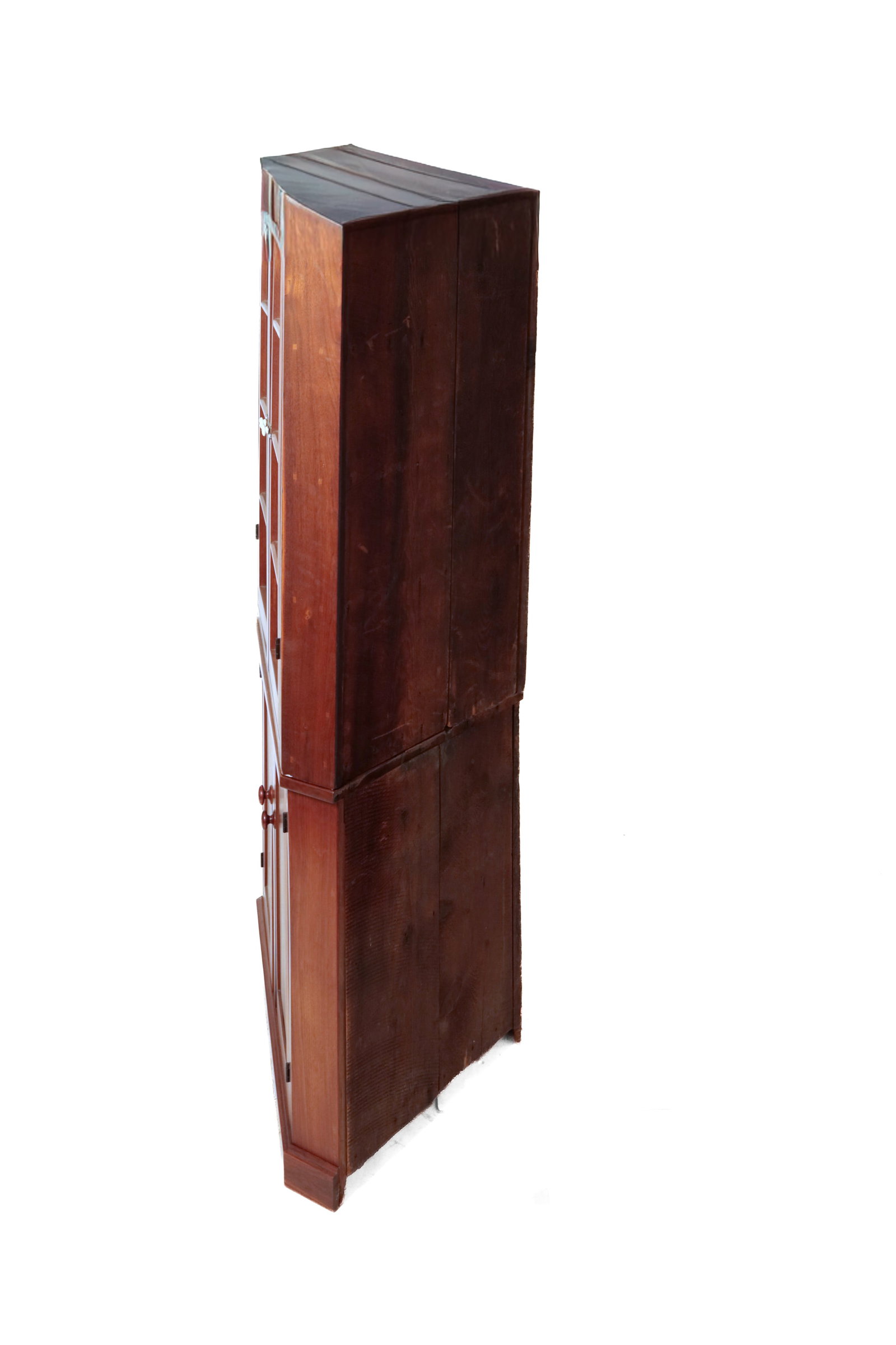 WALNUT CORNER CUPBOARD. - 2