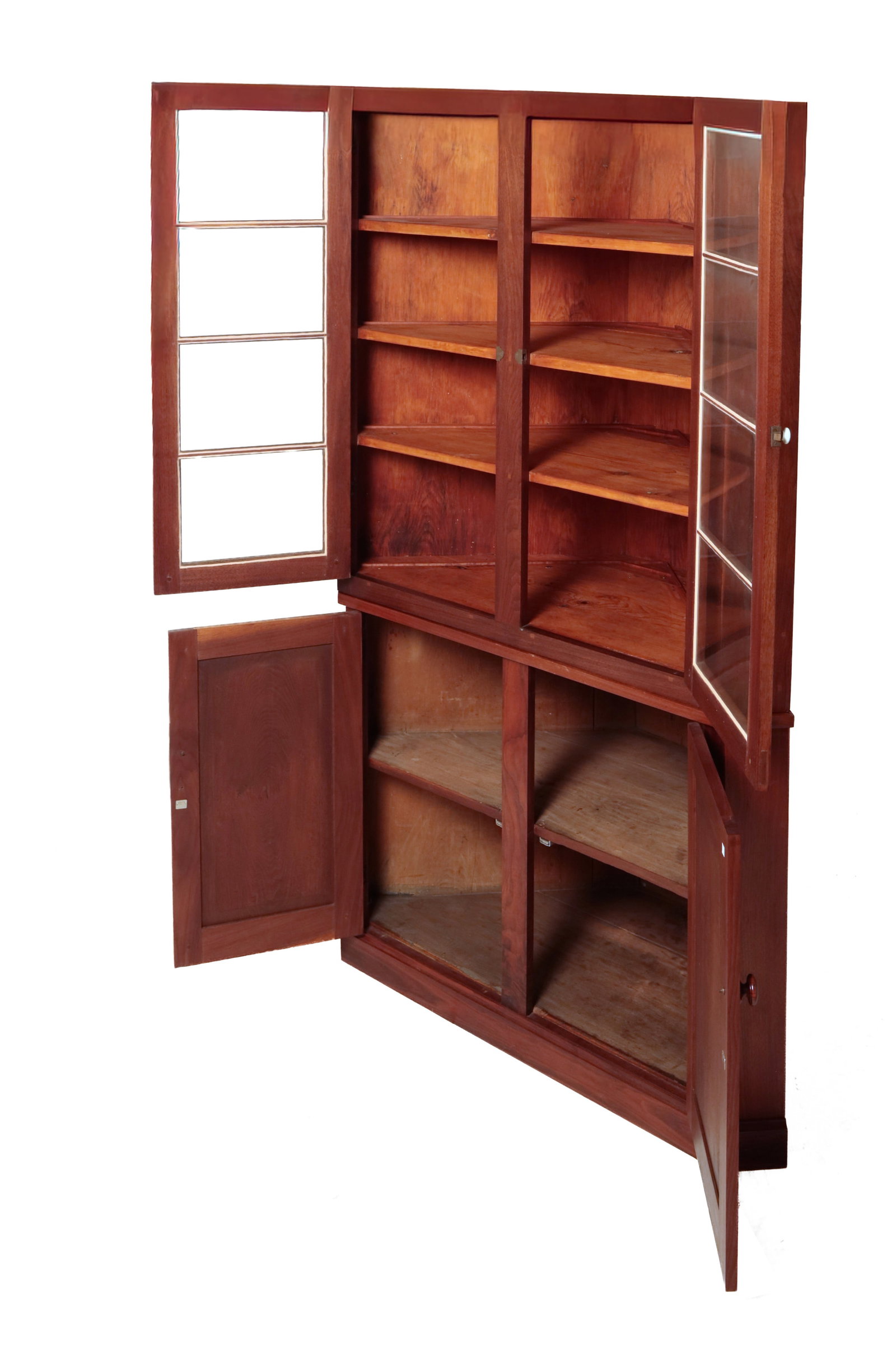 WALNUT CORNER CUPBOARD. - 6