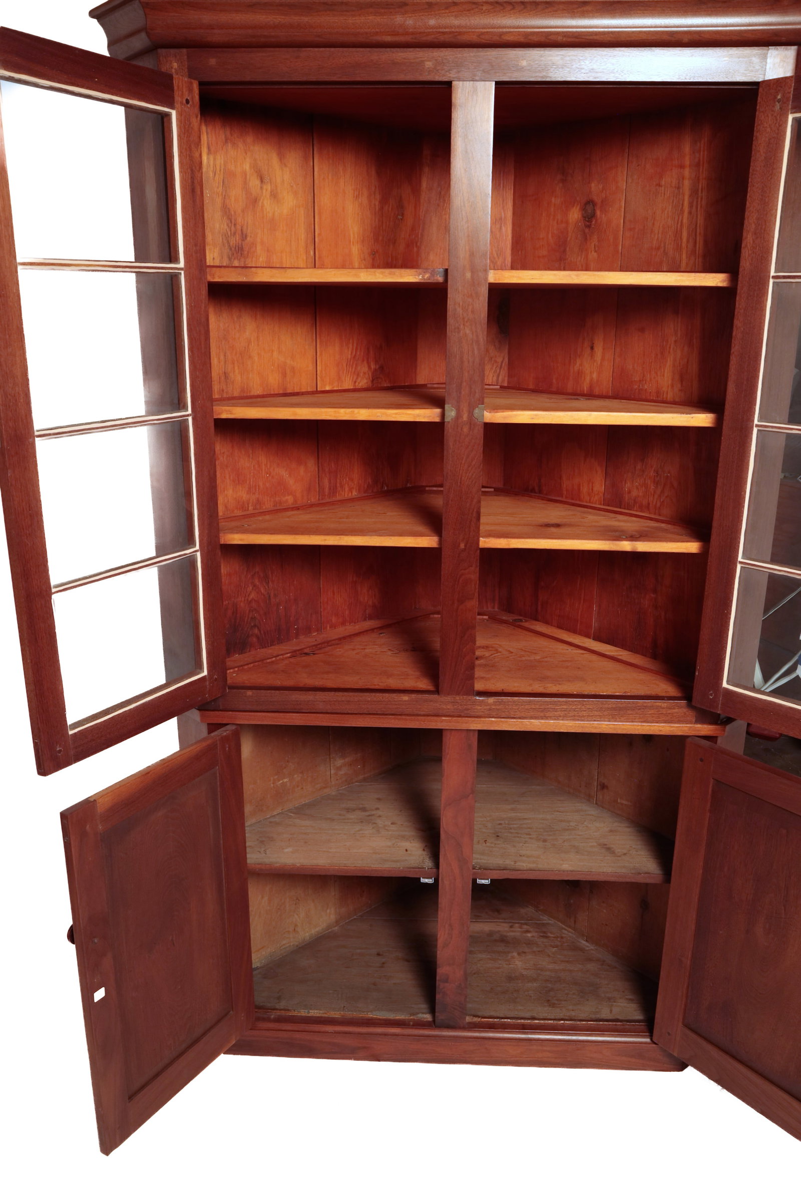 WALNUT CORNER CUPBOARD. - 7