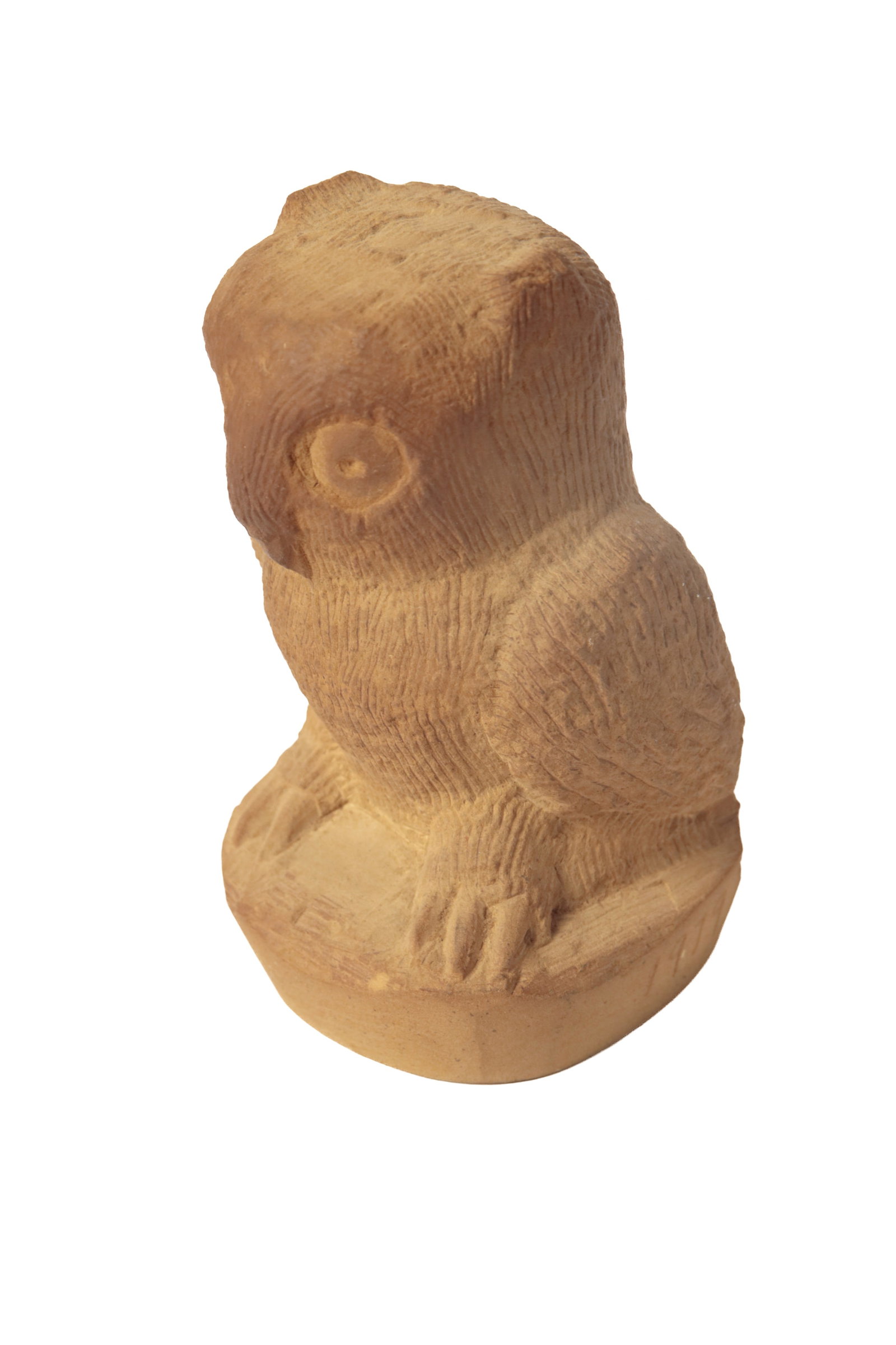 ERNEST "POPEYE" REED (OHIO, 1919-1985) FOLK ART CARVED STONE DIMINUTIVE OWL SCULPTURE, DATED 1979. (1 of 9)