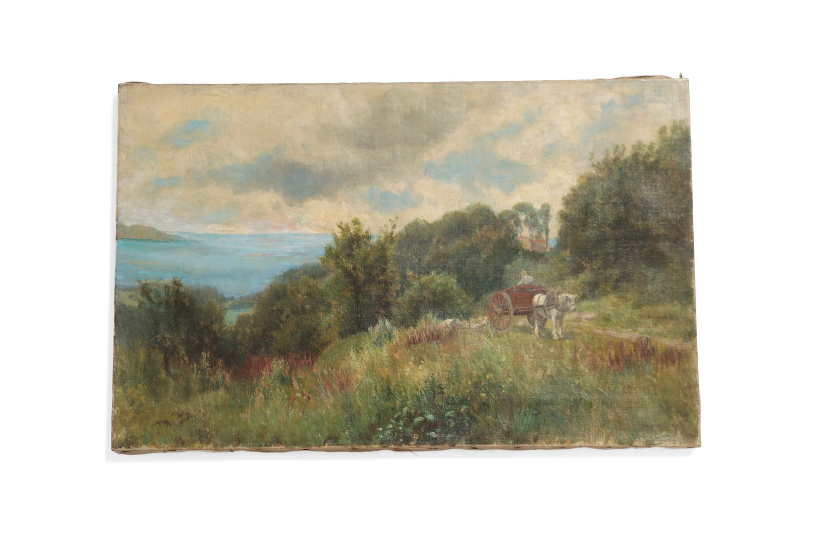 JOSEPH ANTONIO HEKKING (THE NETHERLANDS/ AMERICAN, 1830-1903) OIL ON CANVAS LANDSCAPE. (1 of 3)