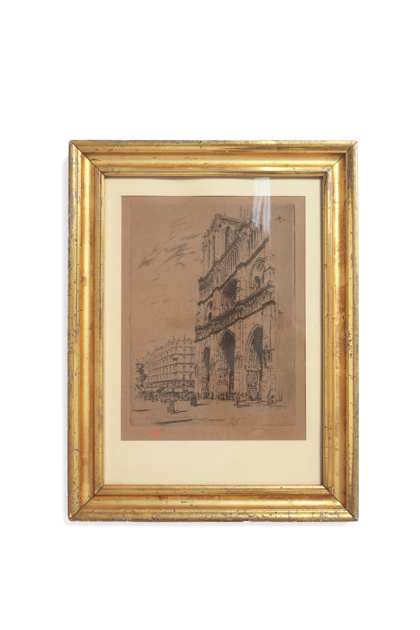 TAVIK FRANTISEK SIMON (CZECH/FRANCE, 1877-1942) "NOTRE DAME, PARIS" ETCHING. (1 of 5)