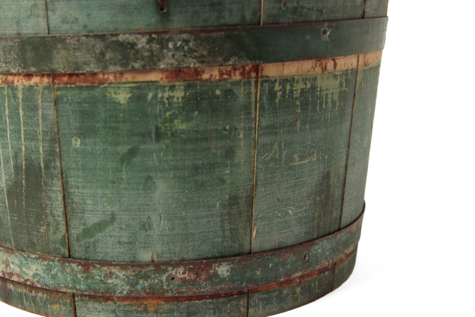 FIVE STAVE-CONSTRUCTED PAILS IN ORIGINAL PAINT. - 17