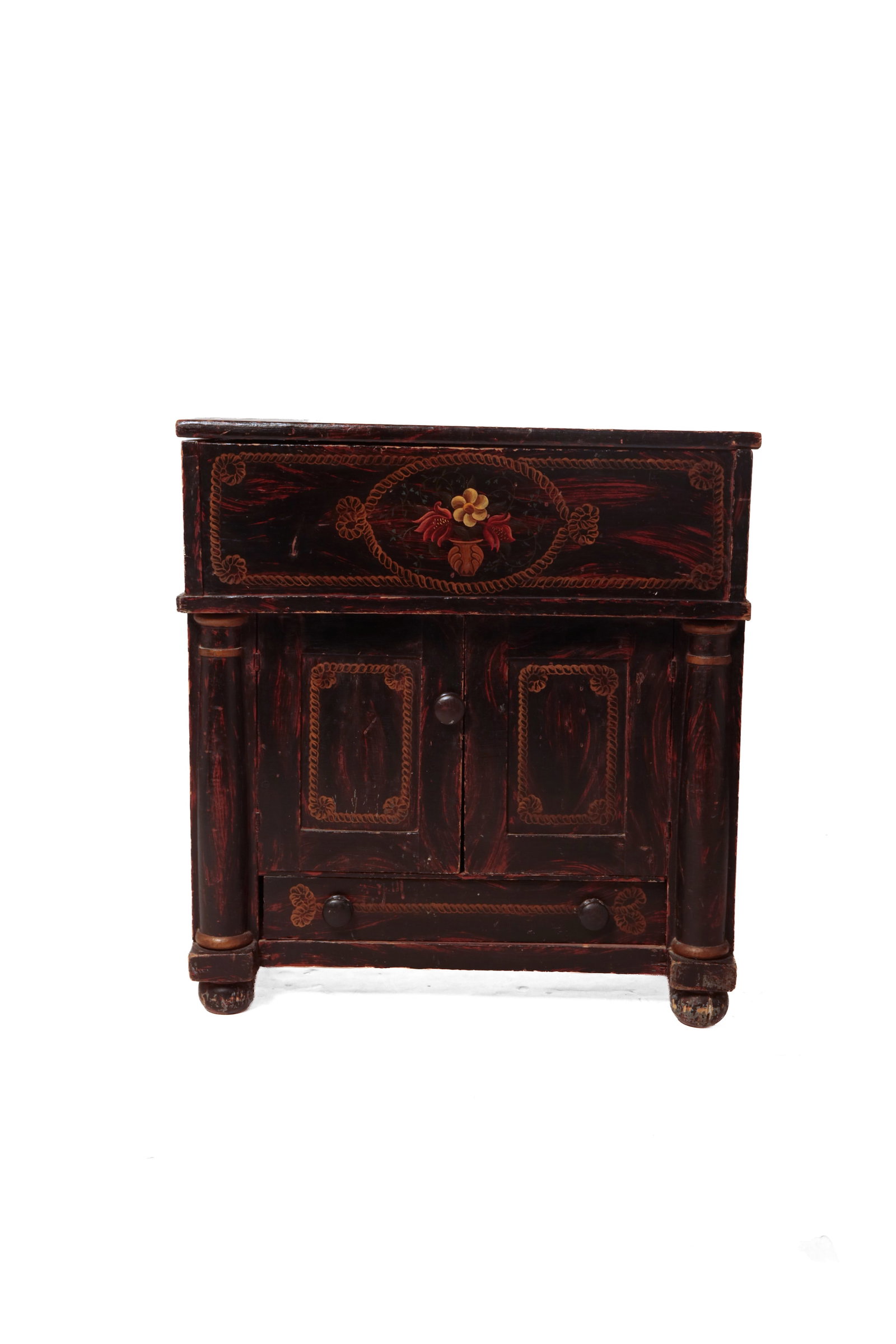 WONDERFULLY PAINT-DECORATED EMPIRE WASHSTAND. (1 of 8)
