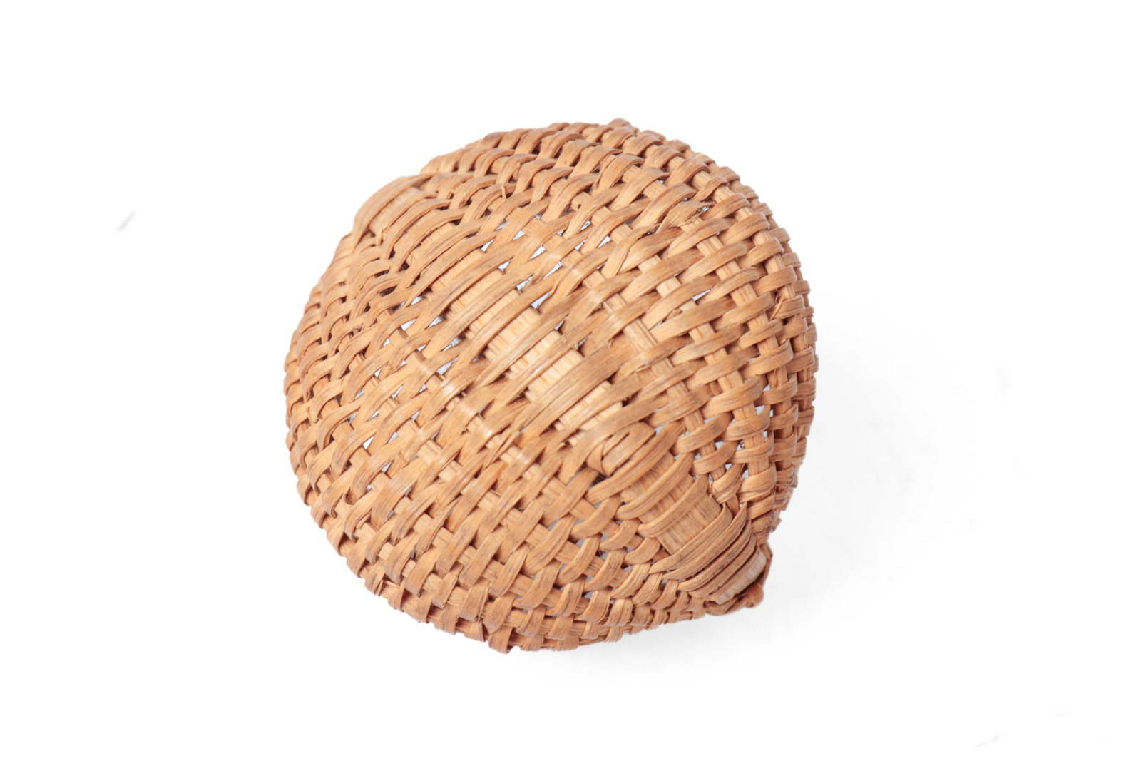 TWO MINIATURE WOVEN SPLIT BUTTOCKS BASKETS. - 6