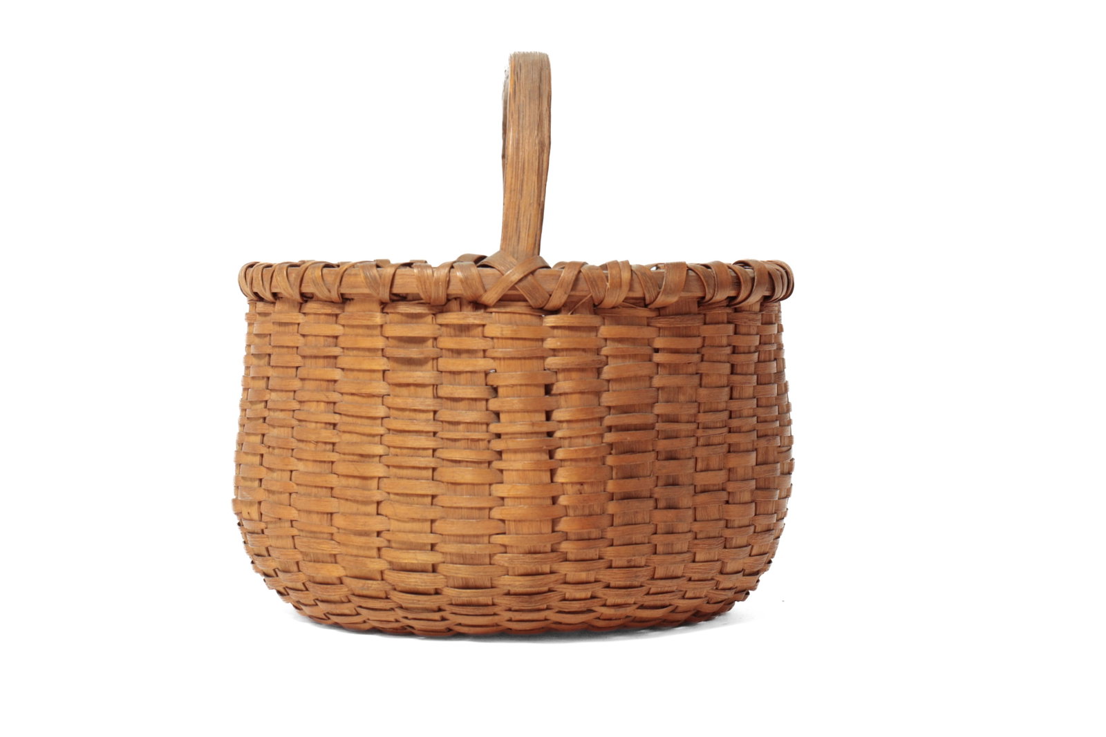 TWO DEMI-JOHN BOTTOM HANDLED BASKETS. - 3