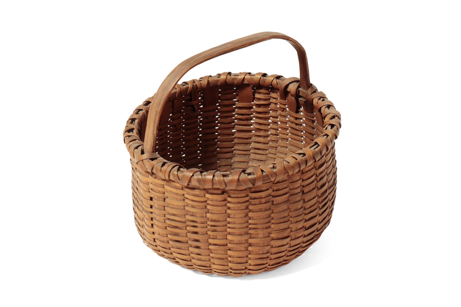 TWO DEMI-JOHN BOTTOM HANDLED BASKETS. - 6