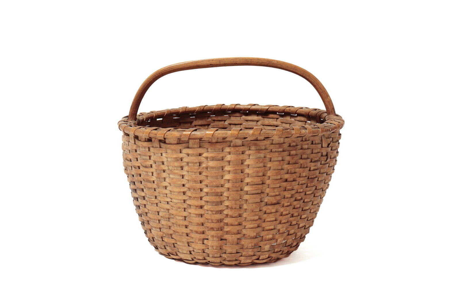 THREE BENTWOOD HANDLED BASKETS. - 9
