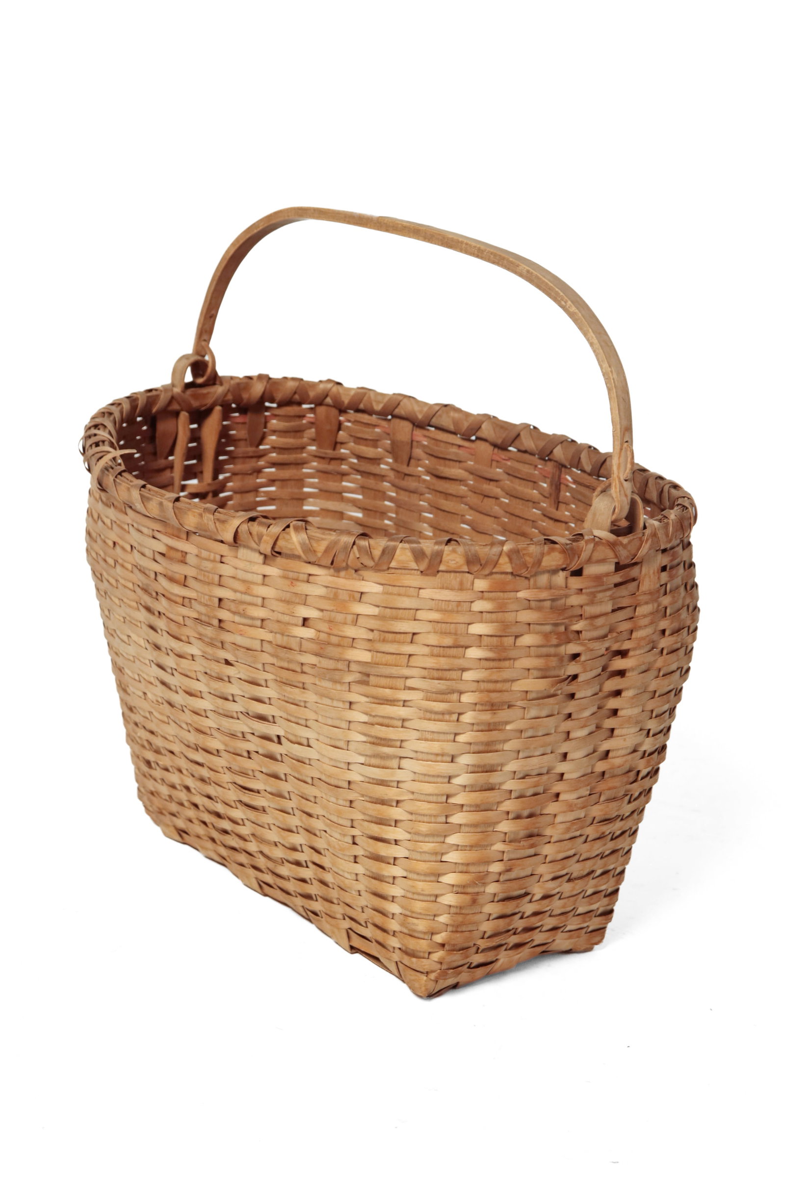 FOUR WOVEN SPLINT BASKETS. - 11