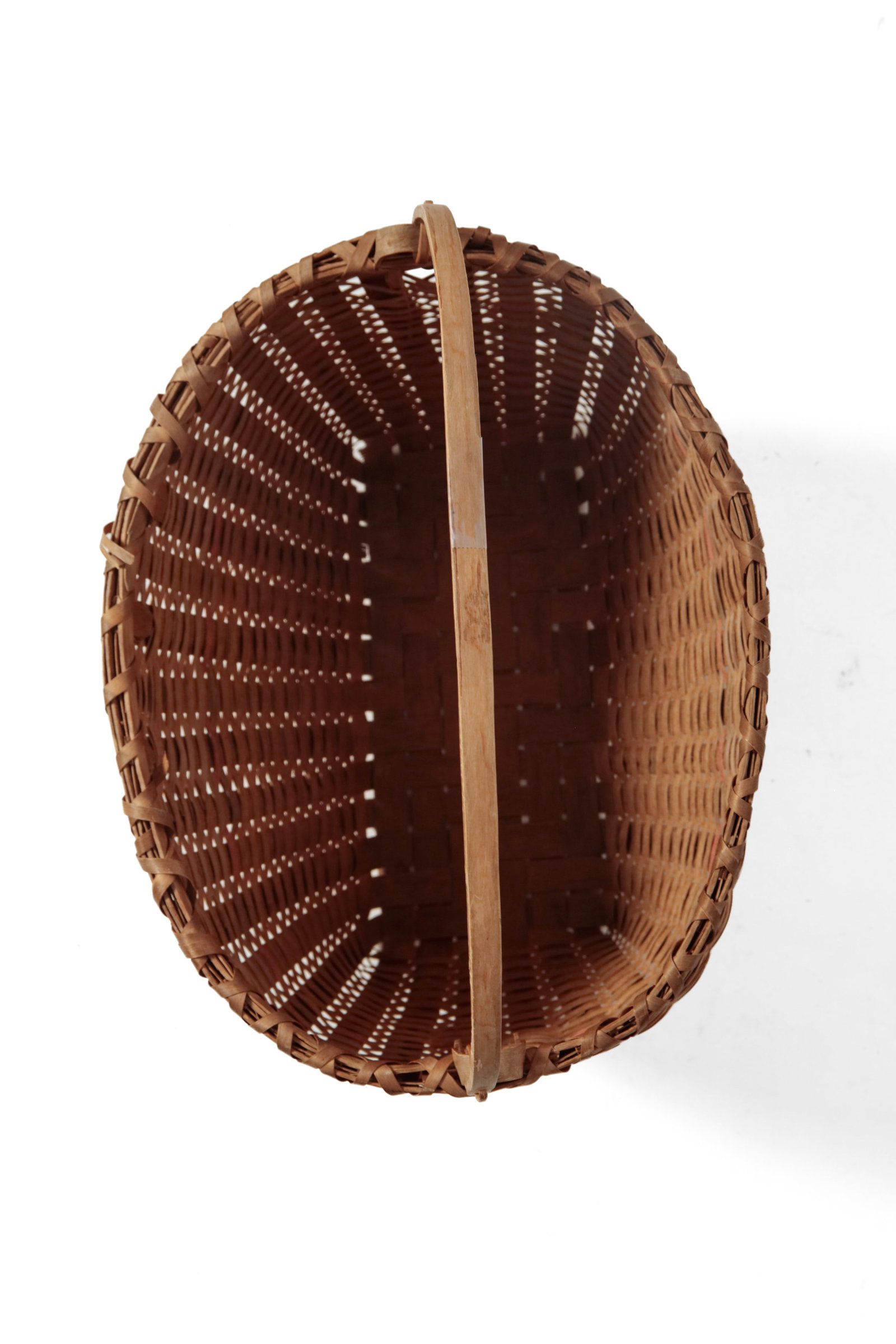 FOUR WOVEN SPLINT BASKETS. - 13