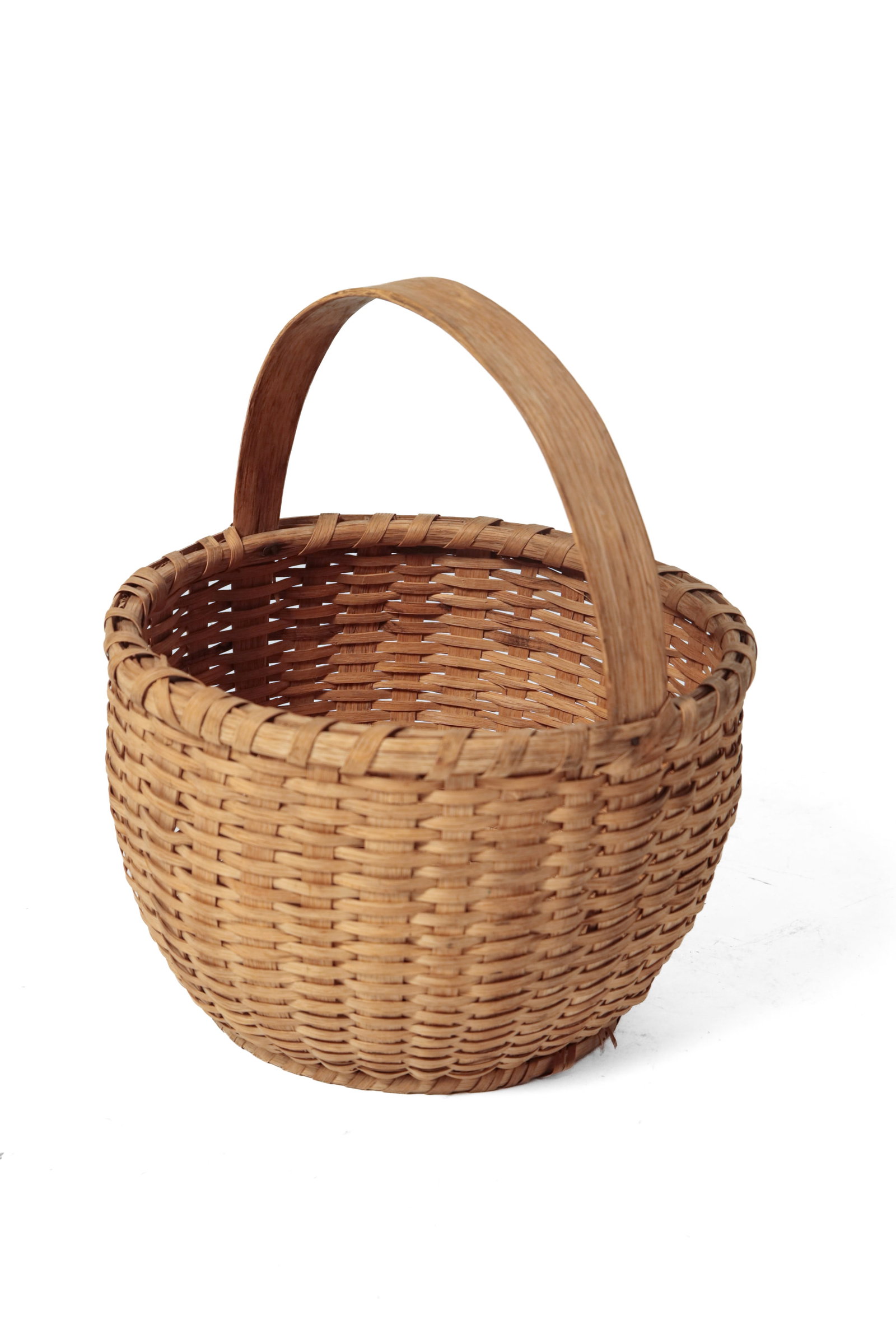 FOUR WOVEN SPLINT BASKETS. - 2