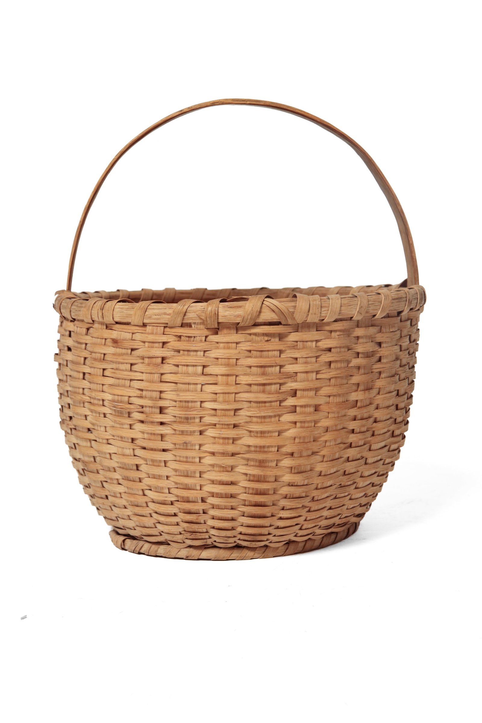 FOUR WOVEN SPLINT BASKETS. - 3