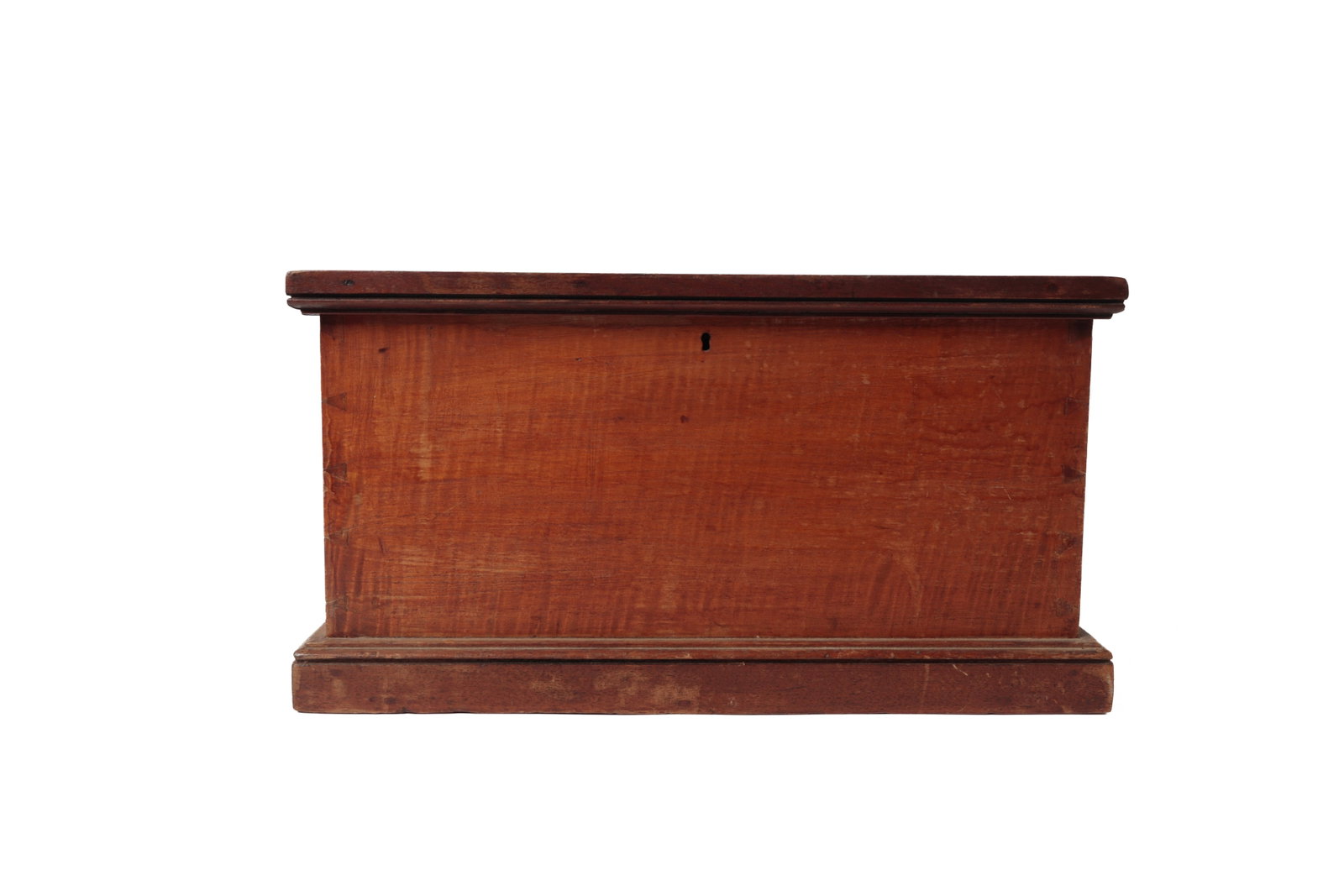 TIGER MAPLE DOVETAILED TABLETOP TRUNK. - 2