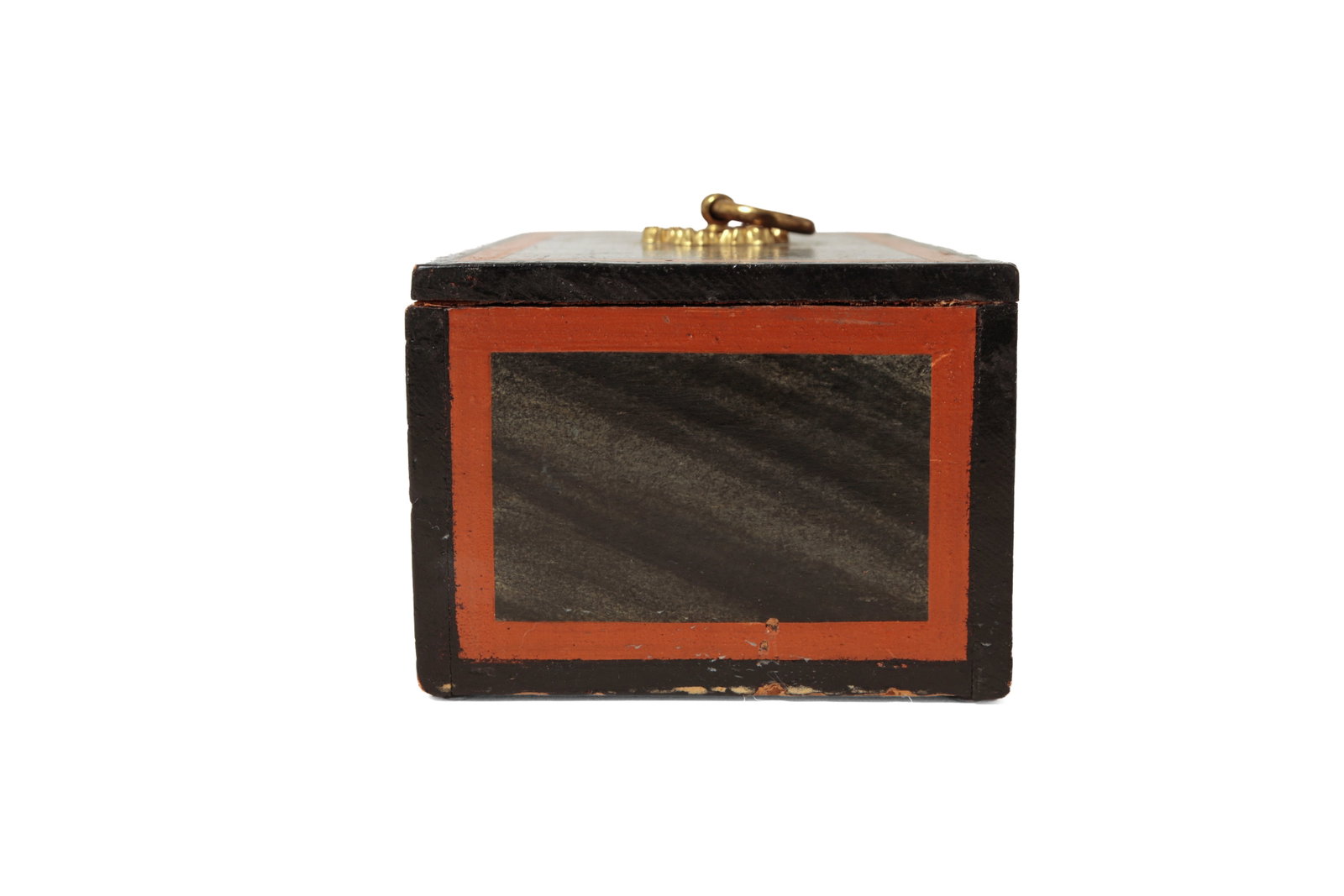 TWO PAINT-DECORATED DOCUMENT BOXES. - 12