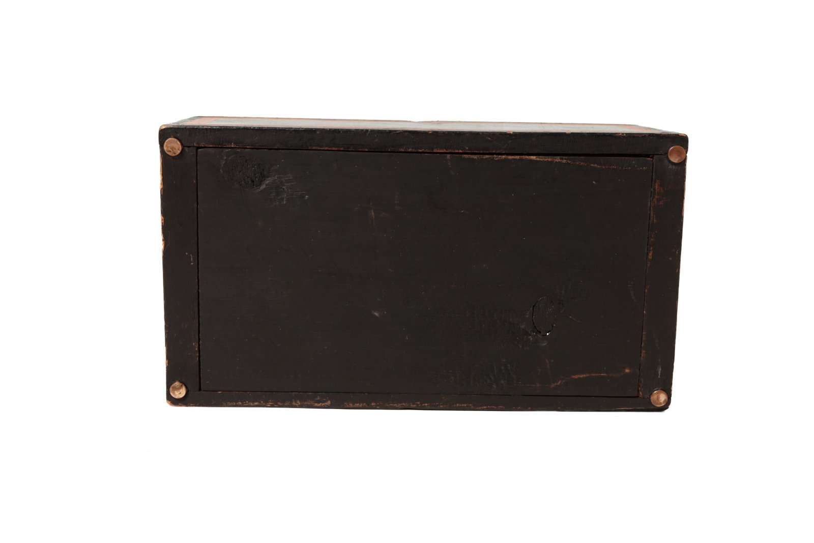TWO PAINT-DECORATED DOCUMENT BOXES. - 15