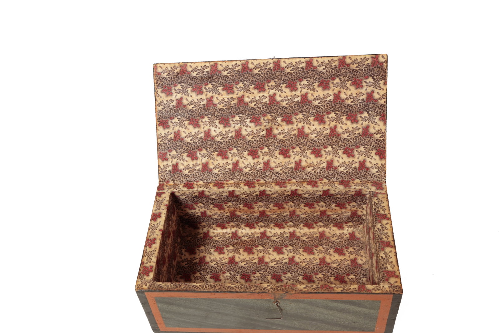 TWO PAINT-DECORATED DOCUMENT BOXES. - 17