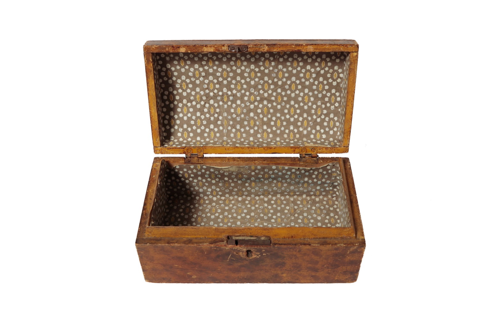 TWO PAINT-DECORATED DOCUMENT BOXES. - 8