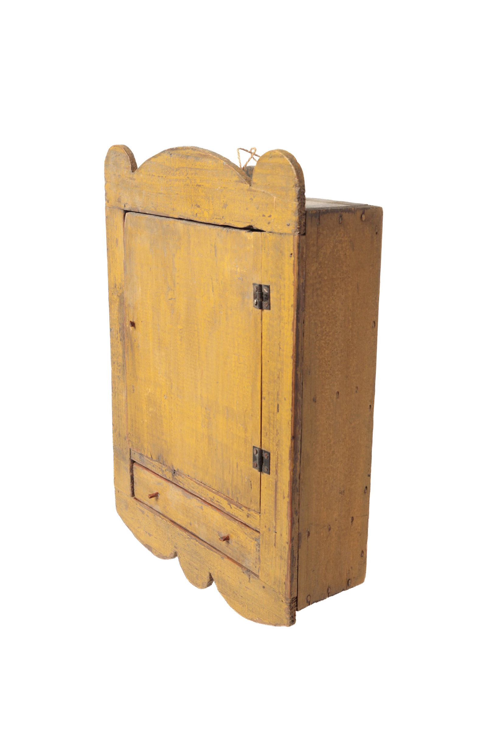 FOLKSY PAINTED HANGING CABINET. (1 of 11)