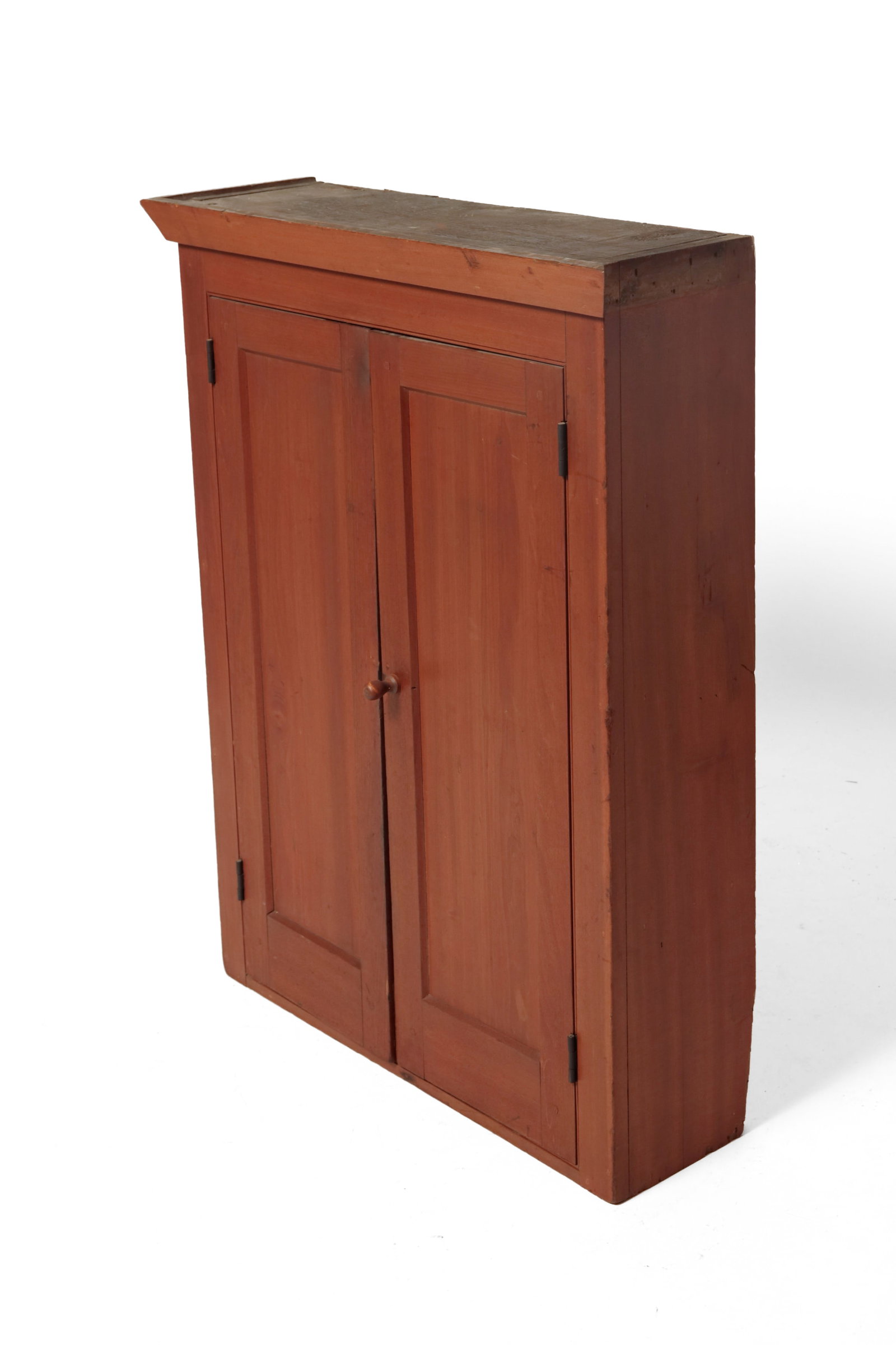 HANGING CUPBOARD WITH ORIGINAL RED WASH FINISH. (1 of 9)